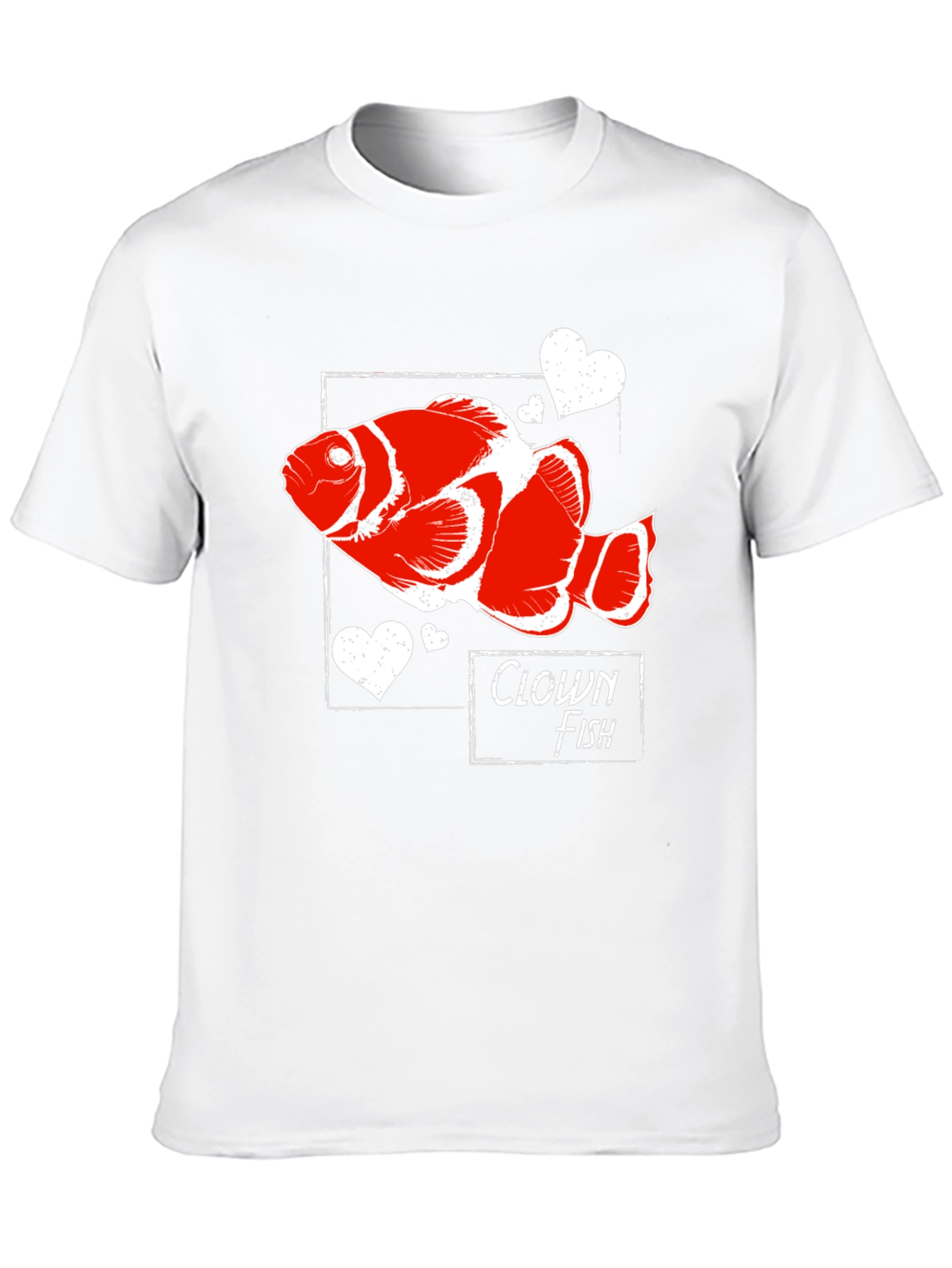 Clown Fish Graphic Tee -  Heart Fish Shirt