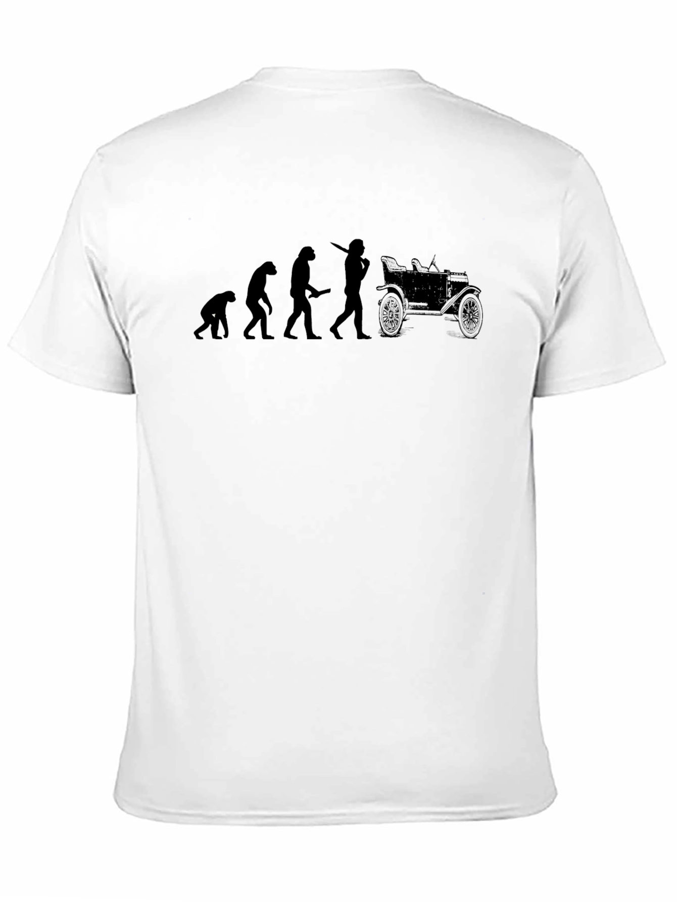 Evolution of Man Car Black T-Shirt