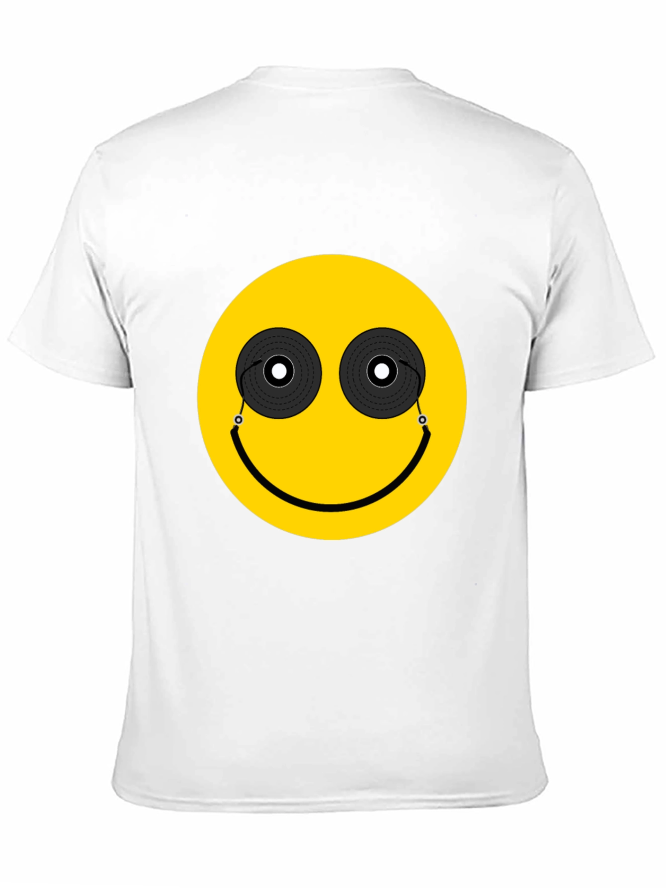 DJ Smiley Face Graphic Tee - Black