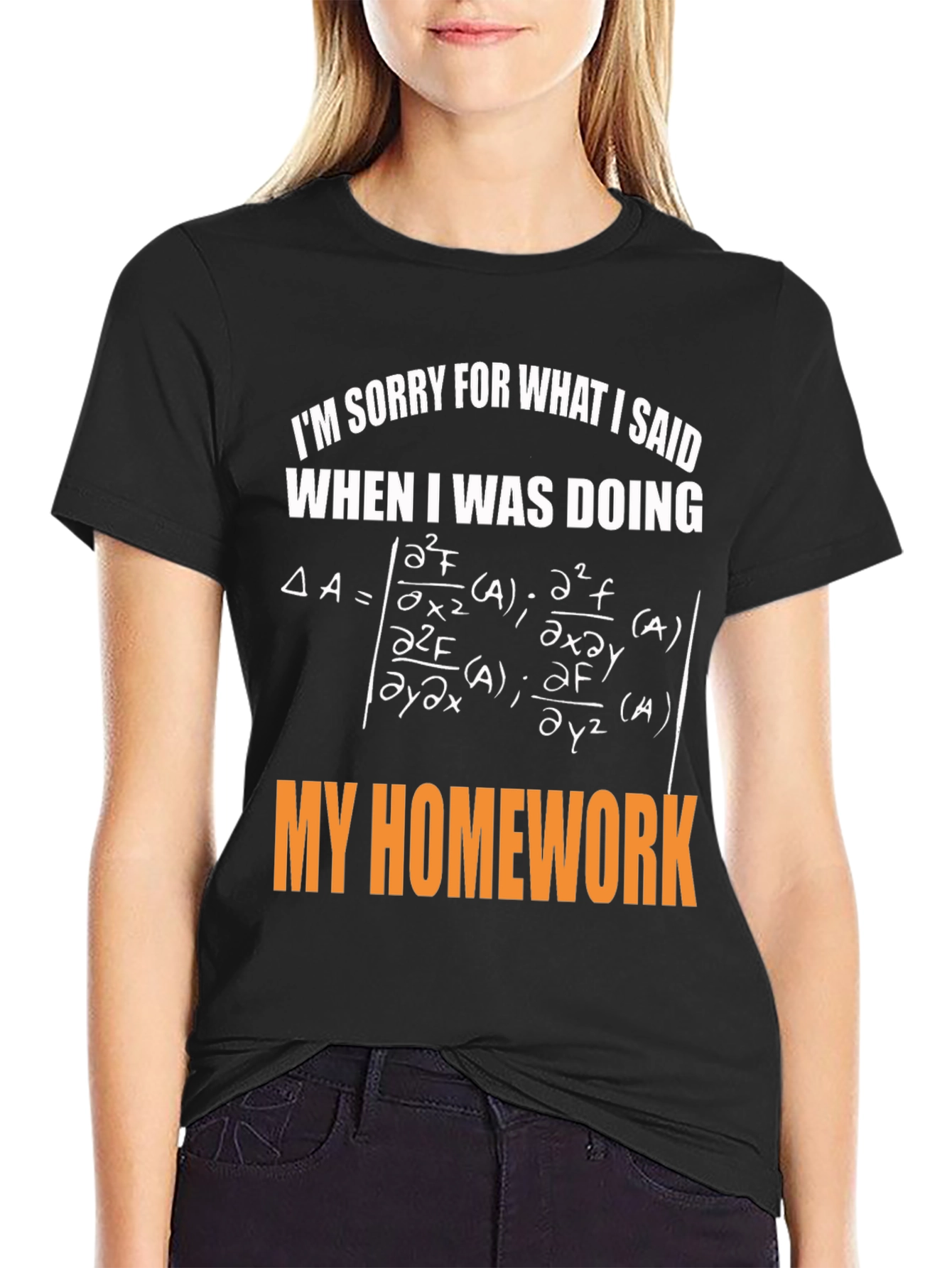Math Homework Apology Graphic Tee