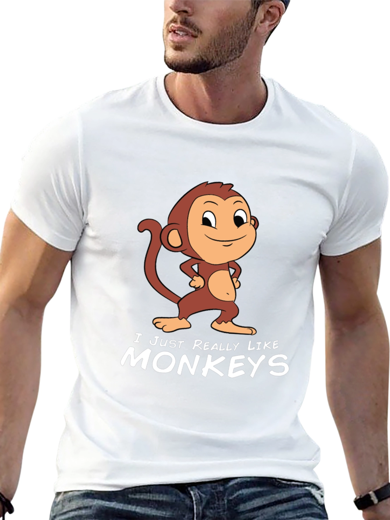 Monkey Graphic T-Shirt - I Just Really Like Monkeys