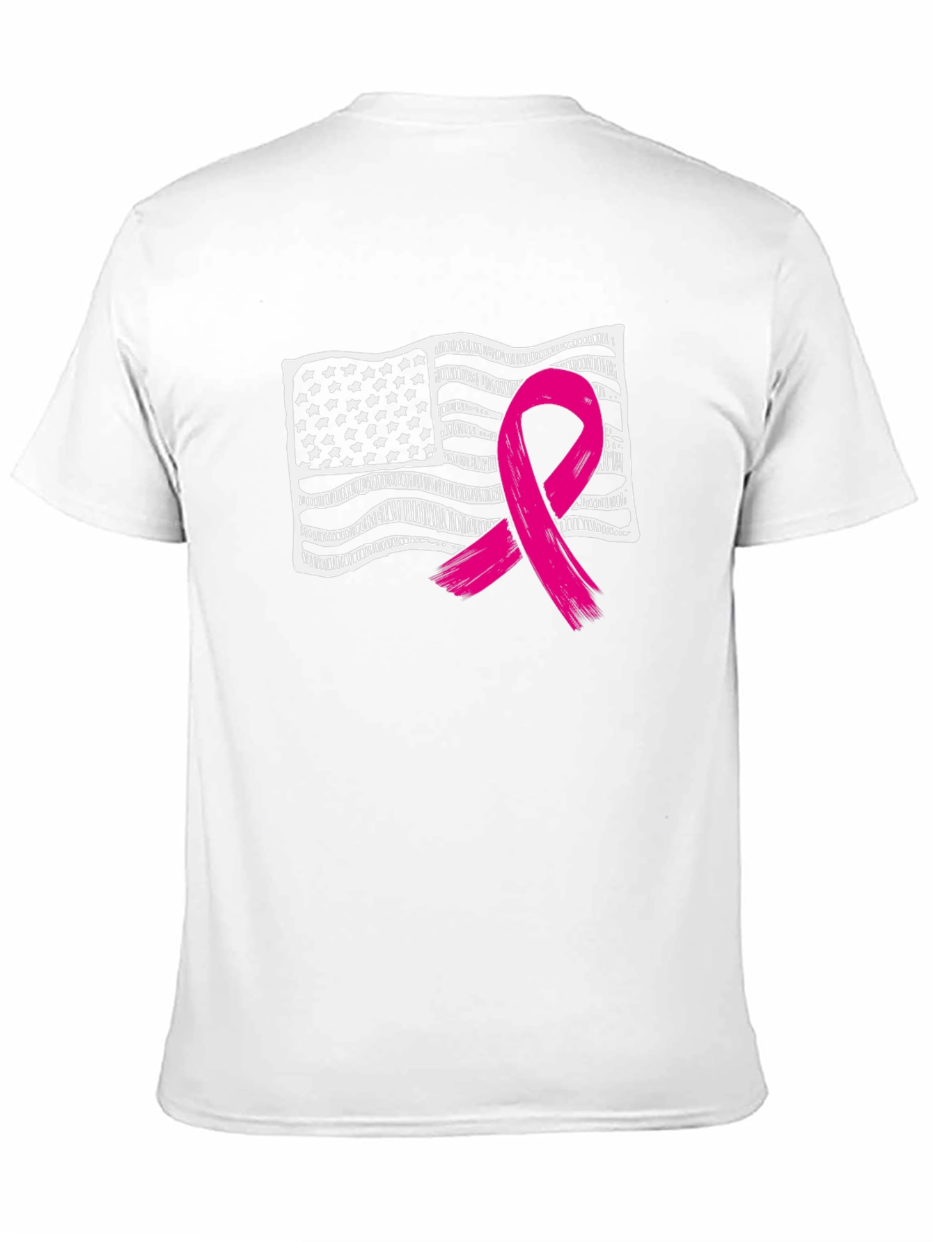 Breast Cancer Awareness American Flag T-Shirt