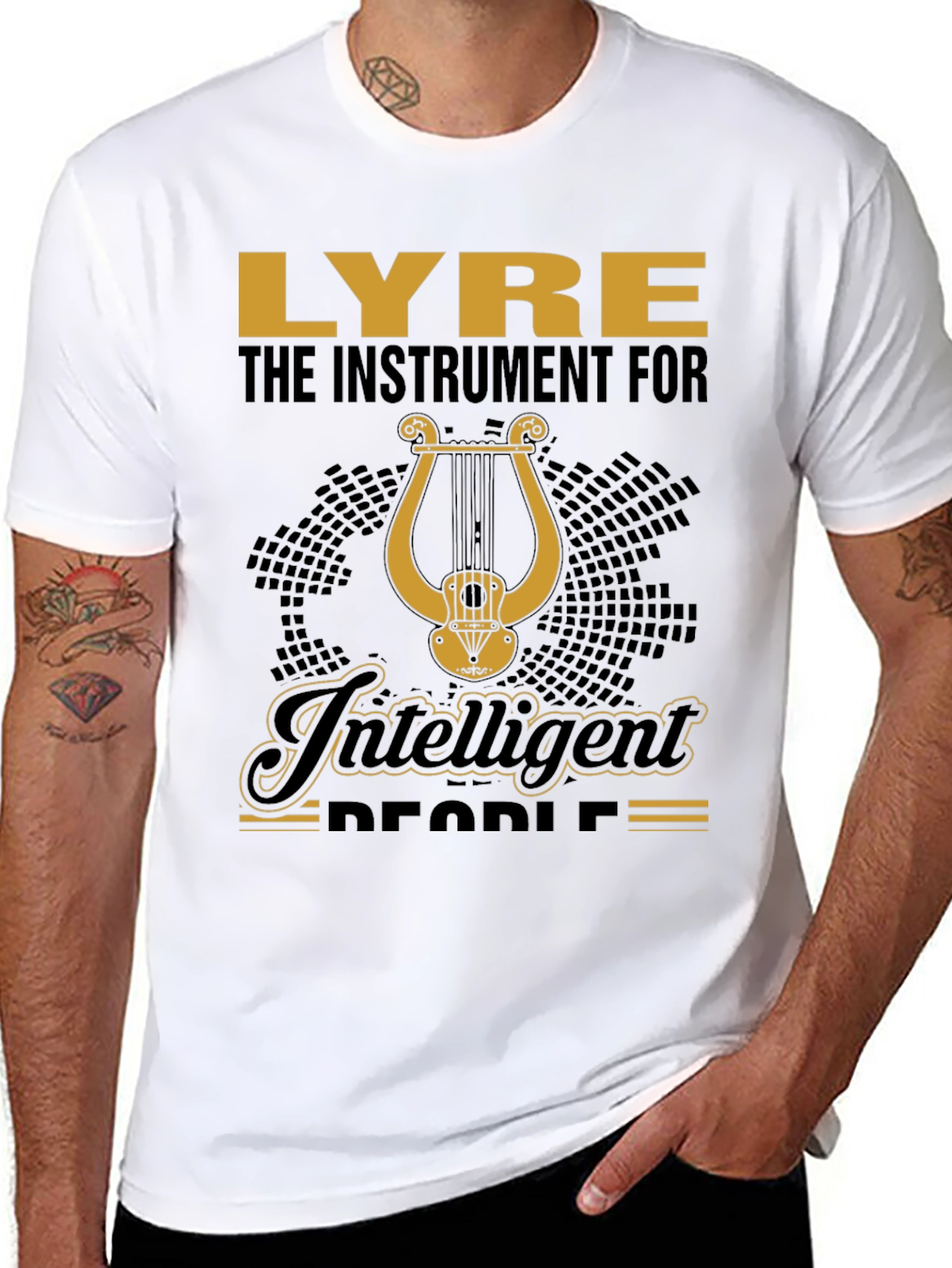 Lyre Instrument for Intelligent People T-Shirt