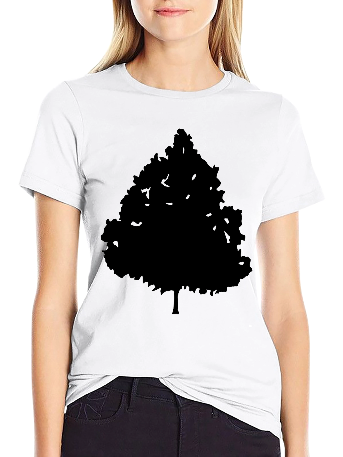 Mens Black Tree Graphic Tee - Nature Inspired Style