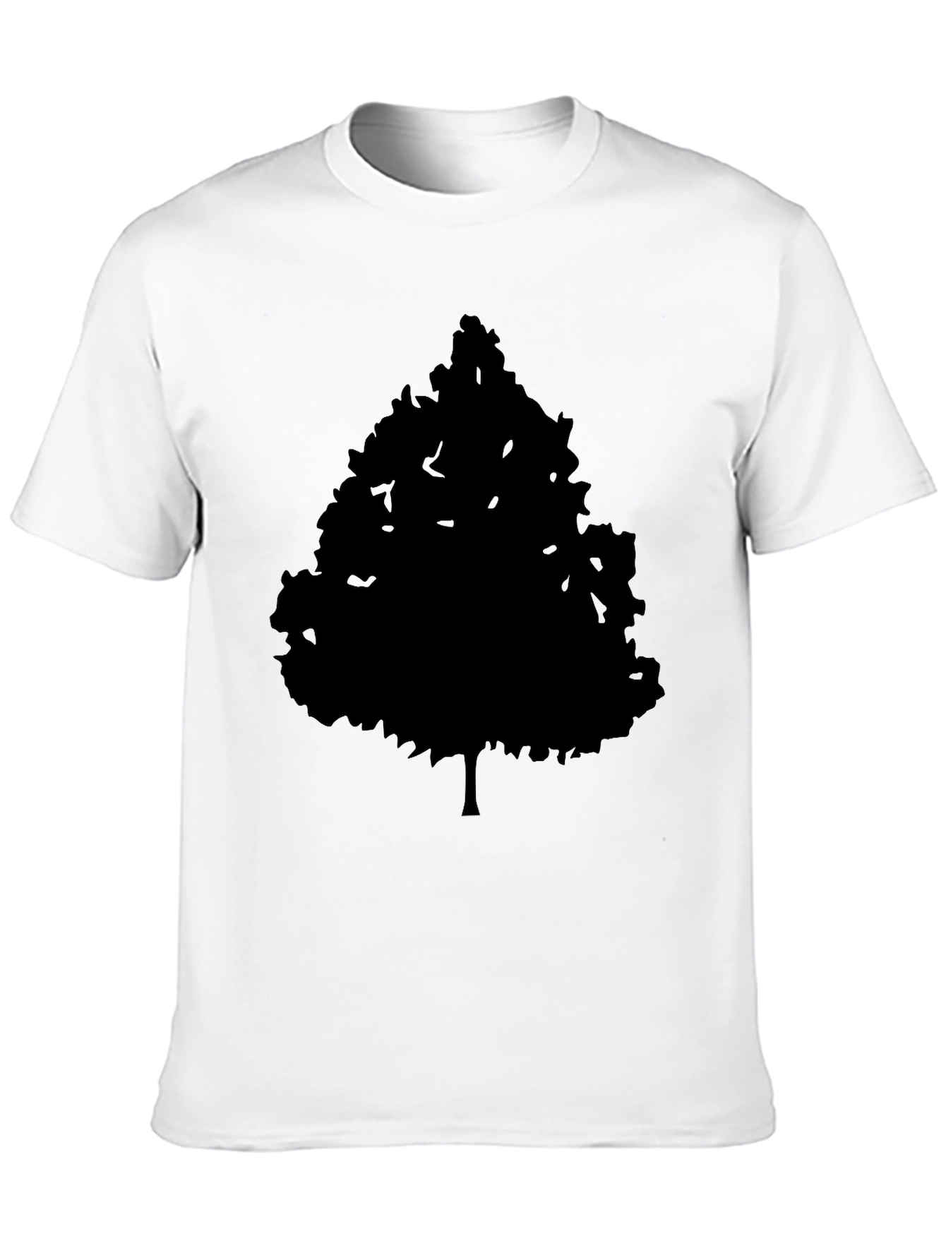 Mens Black Tree Graphic Tee - Nature Inspired Style