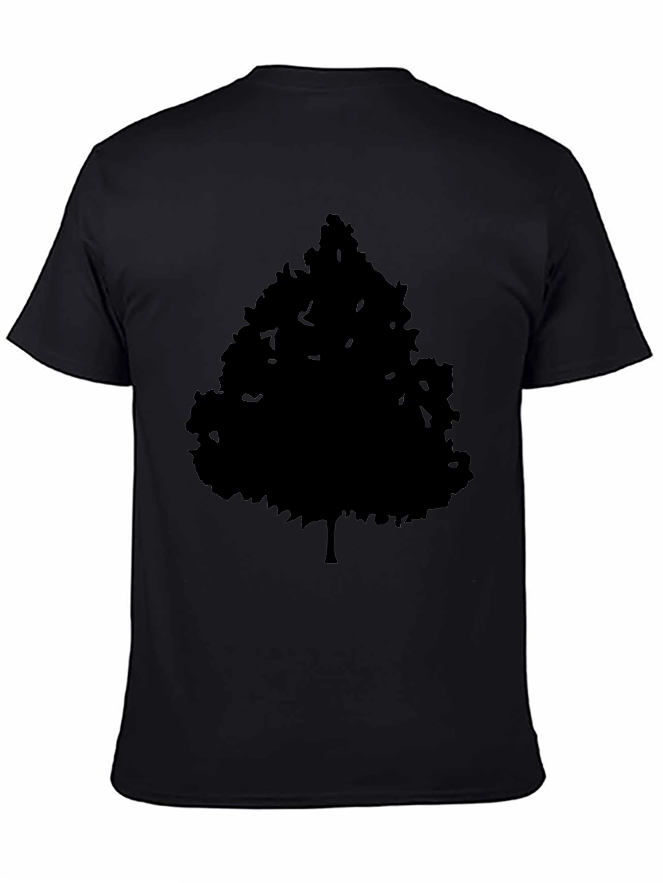 Mens Black Tree Graphic Tee - Nature Inspired Style