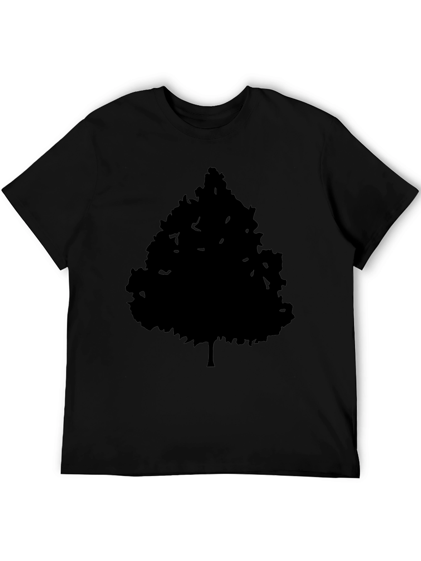 Mens Black Tree Graphic Tee - Nature Inspired Style