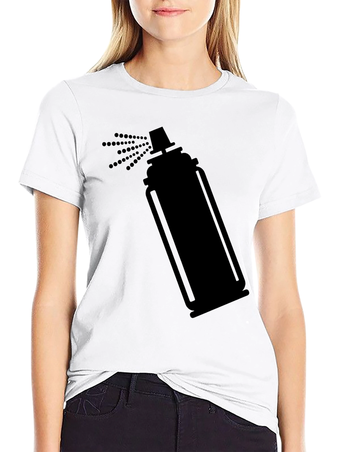 Spray Paint Can Graphic Tee - Cool Design