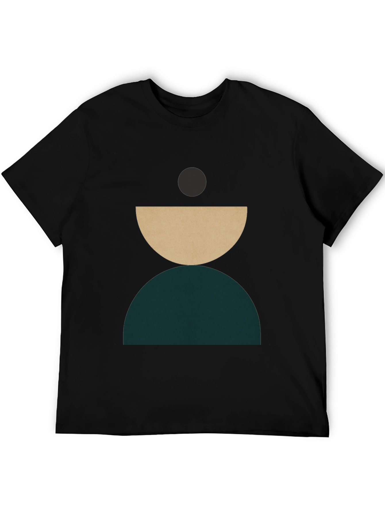 Modern Geometric Graphic T-Shirt - Stylish Crew Neck Tee