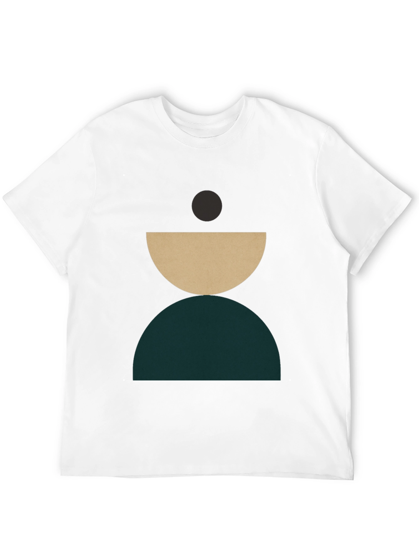 Modern Geometric Graphic T-Shirt - Stylish Crew Neck Tee