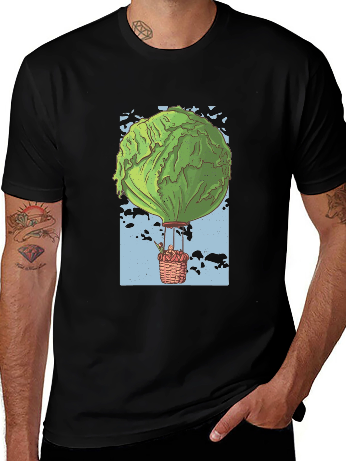 Lettuce Balloon T-Shirt - Unique Graphic Tee