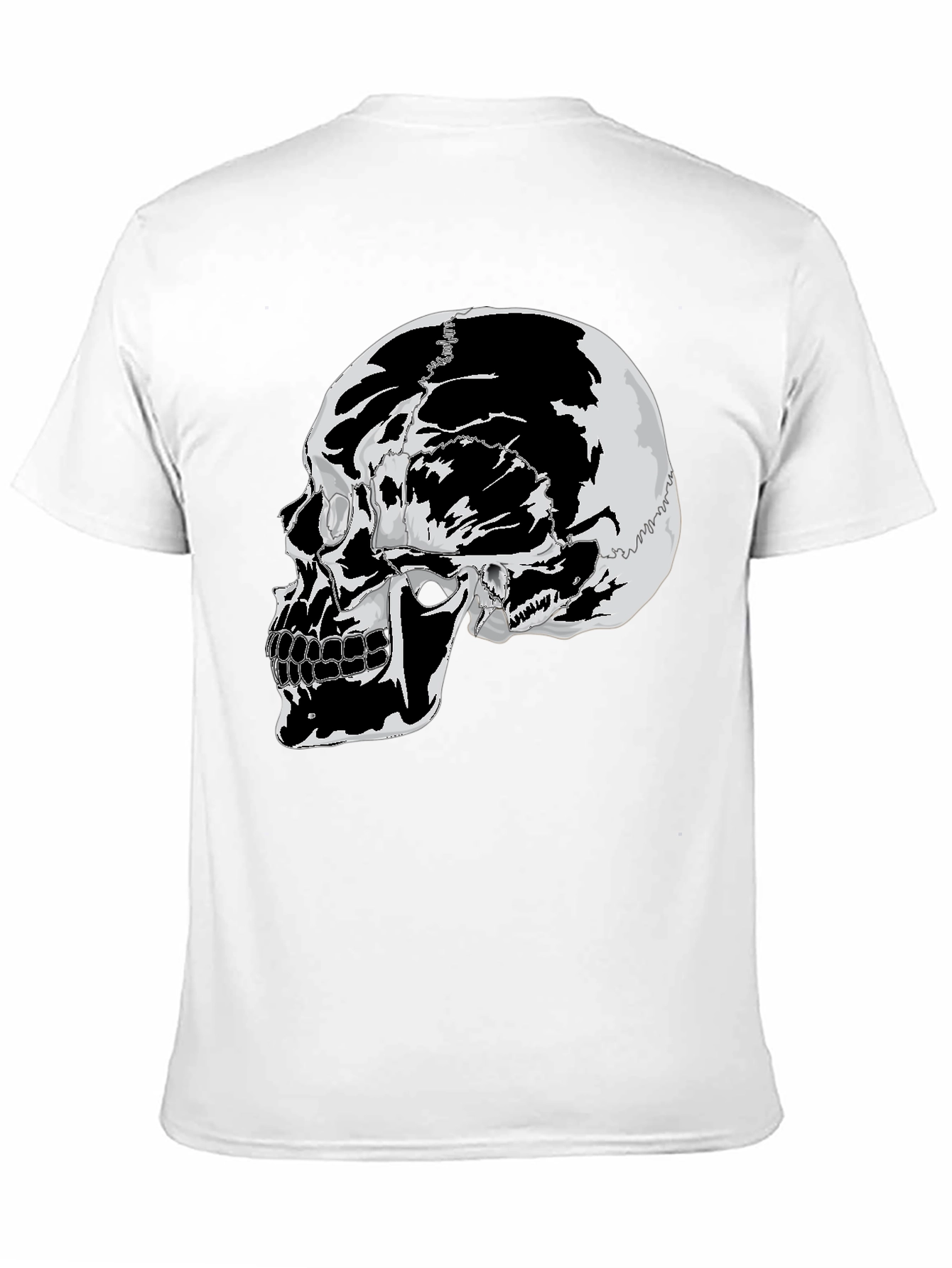 Skull Graphic Tee - Black Cotton T-Shirt