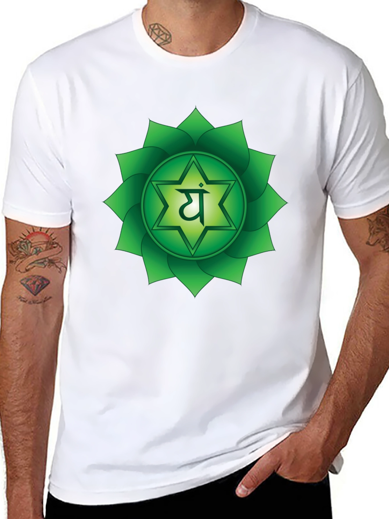 Heart Chakra Symbol T-Shirt - Balance & Harmony