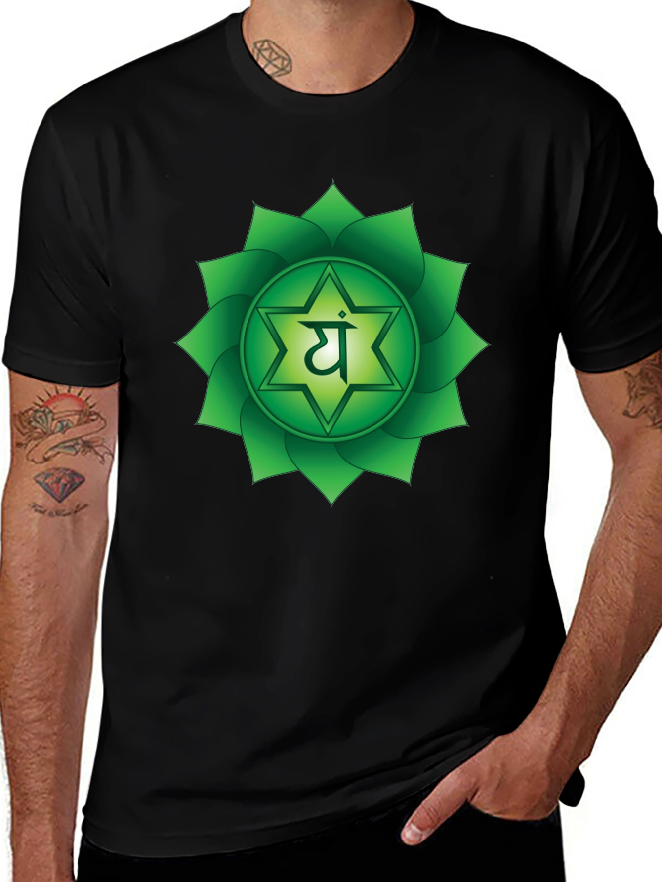 Heart Chakra Symbol T-Shirt - Balance & Harmony