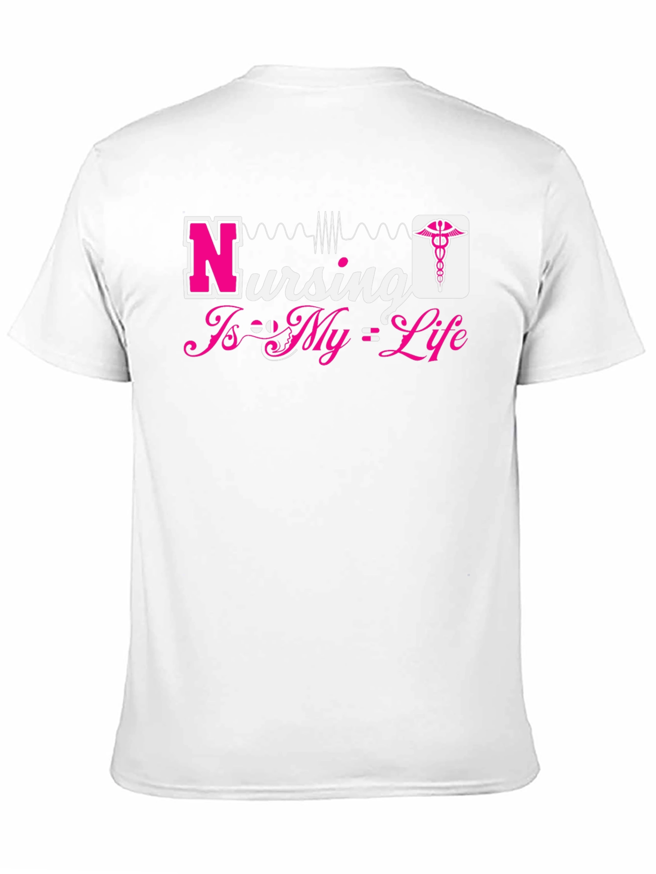 Nursing Is My Life Graphic Tee - Black