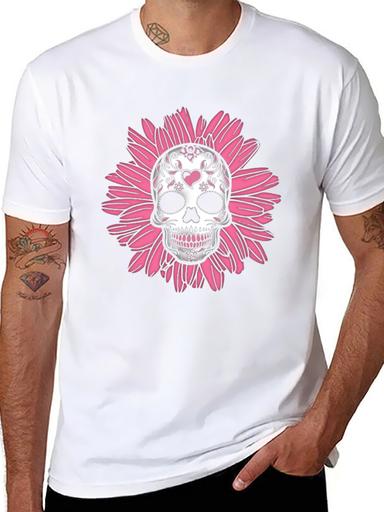 Sugar Skull Floral Graphic Tee