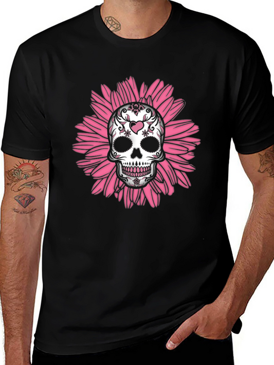 Sugar Skull Floral Graphic Tee