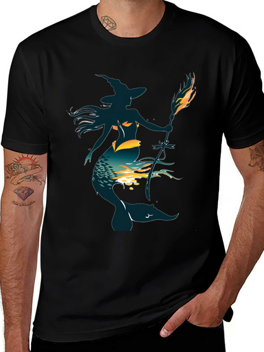 Witch Mermaid Graphic T-Shirt