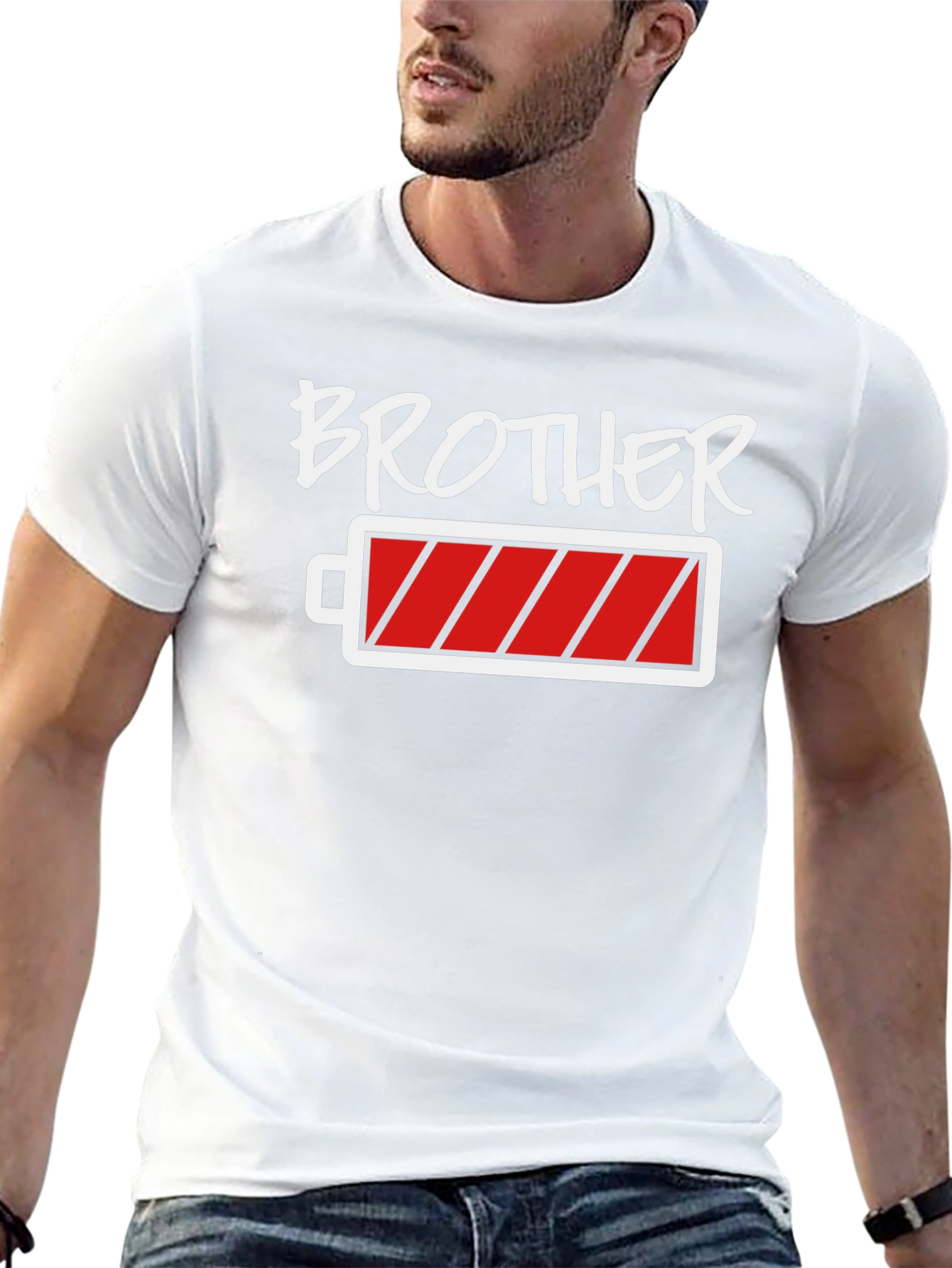 Low Battery Brother T-Shirt - Funny Gift