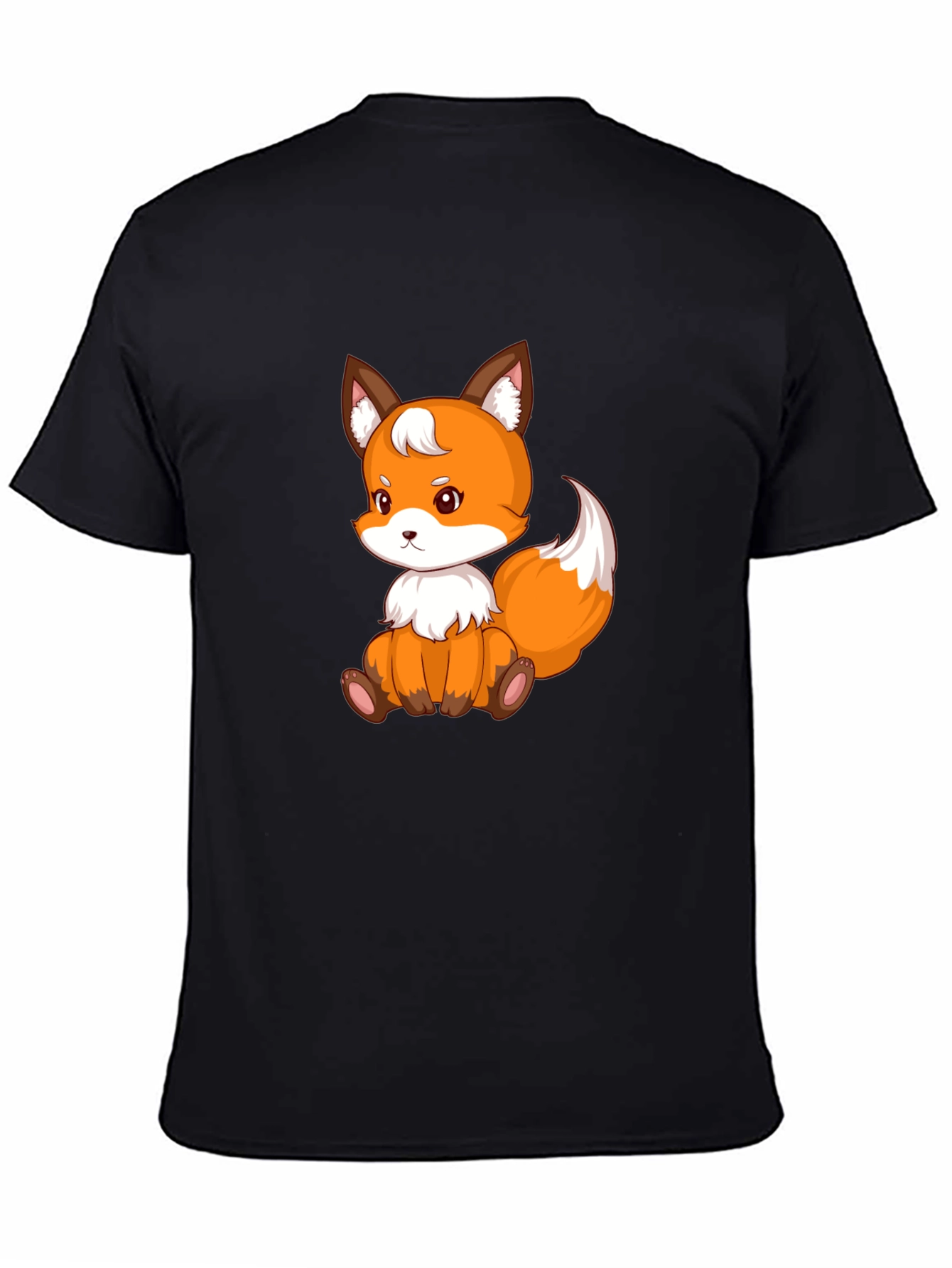 Cute Fox Graphic Tee - Black Unisex Shirt