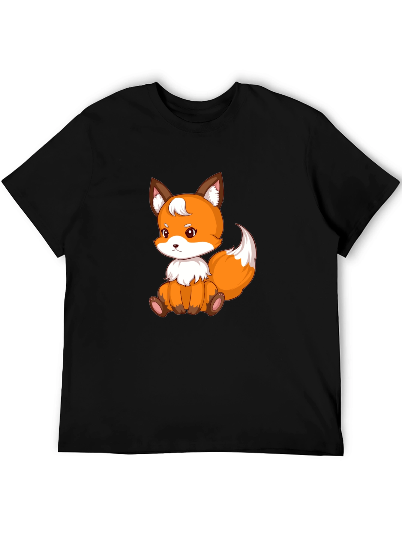 Cute Fox Graphic Tee - Black Unisex Shirt