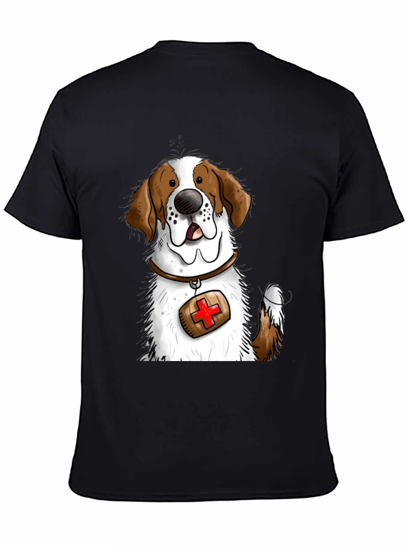Dog Graphic T-Shirt - St. Bernard Cartoon Design