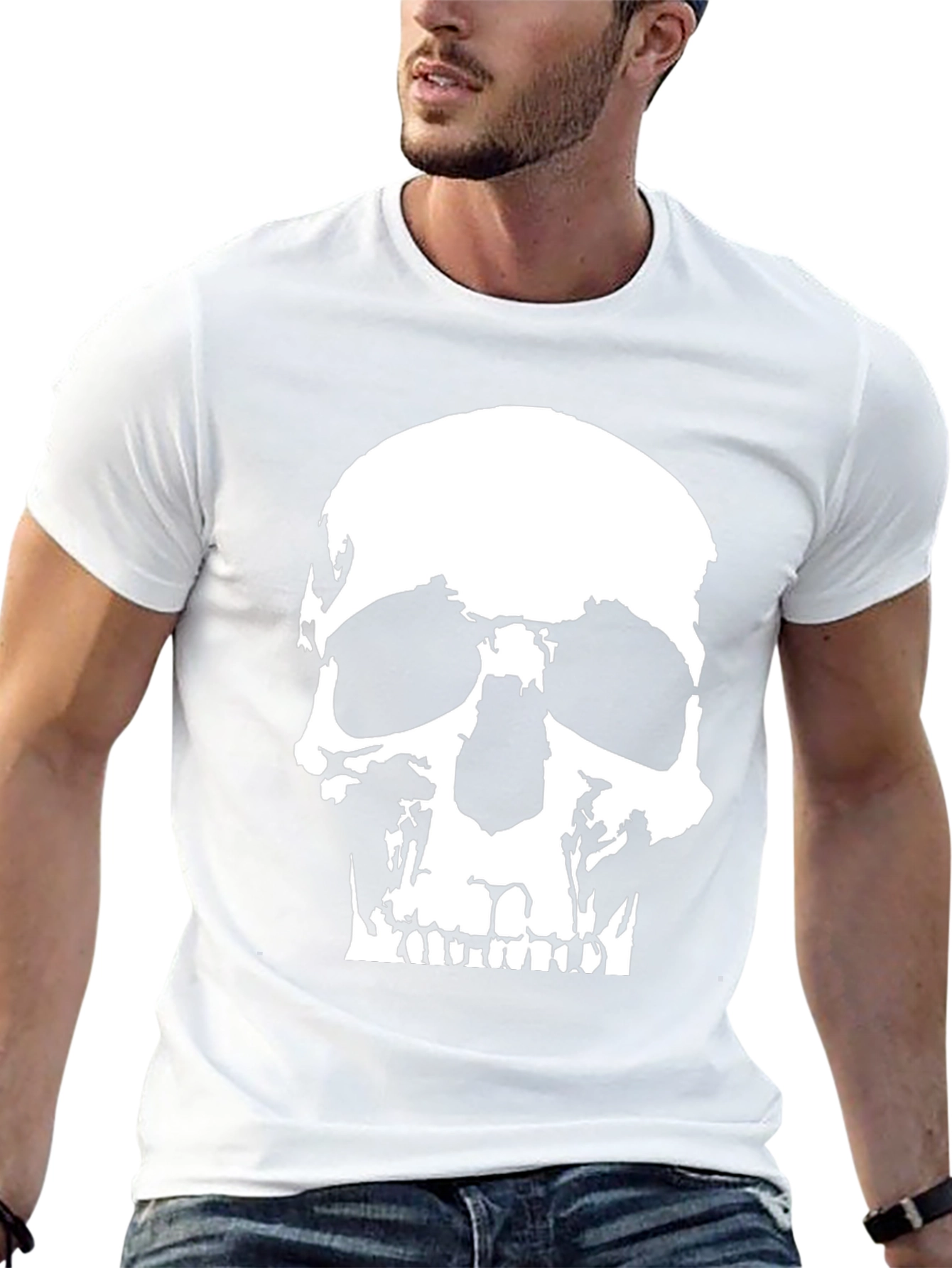 Skull Graphic T-Shirt - Bold Black Tee