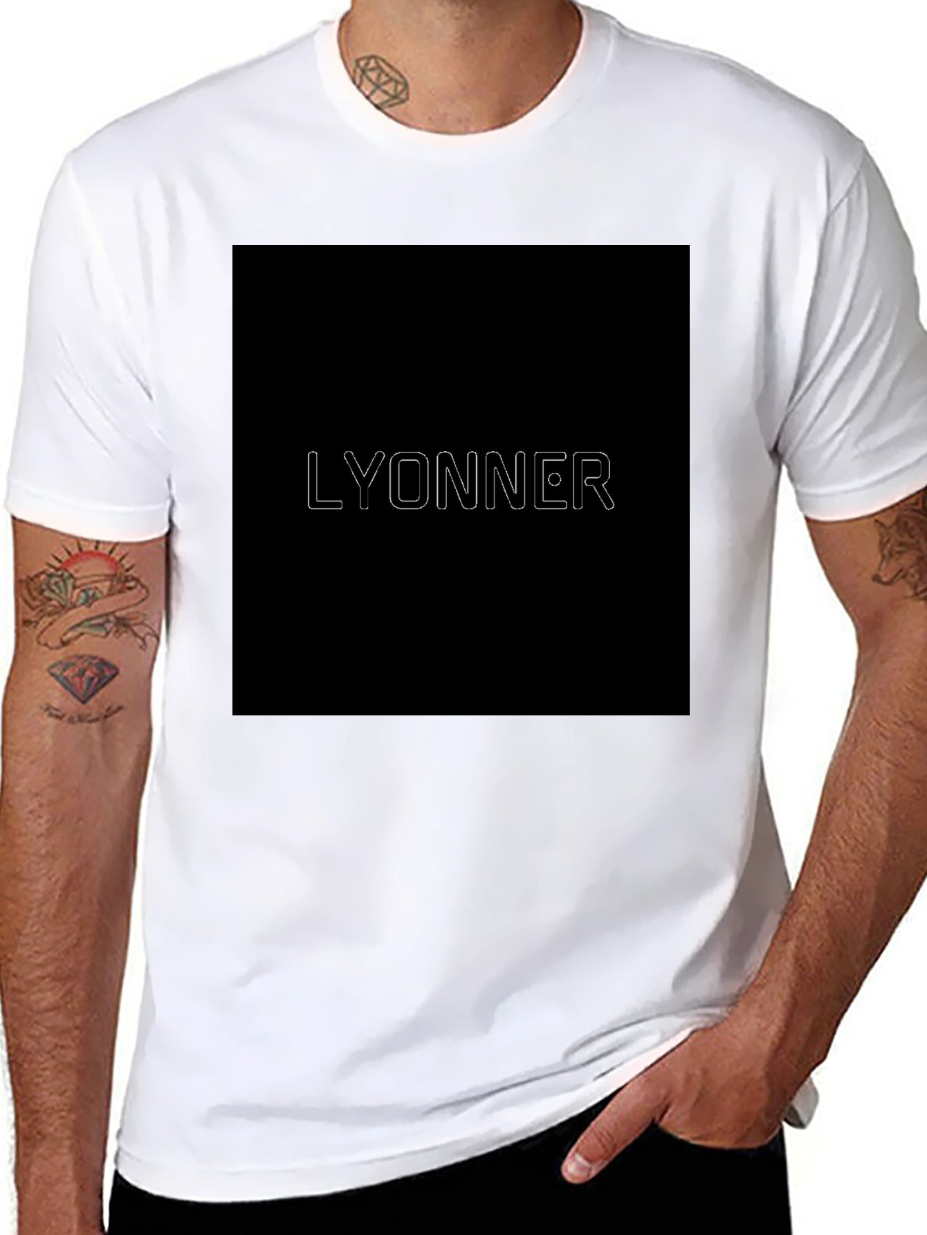 LYONNER Graphic Print Black T-Shirt