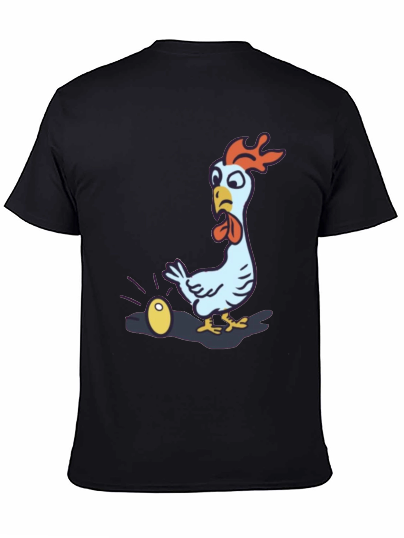 Funny Chicken Golden Egg Black T-Shirt