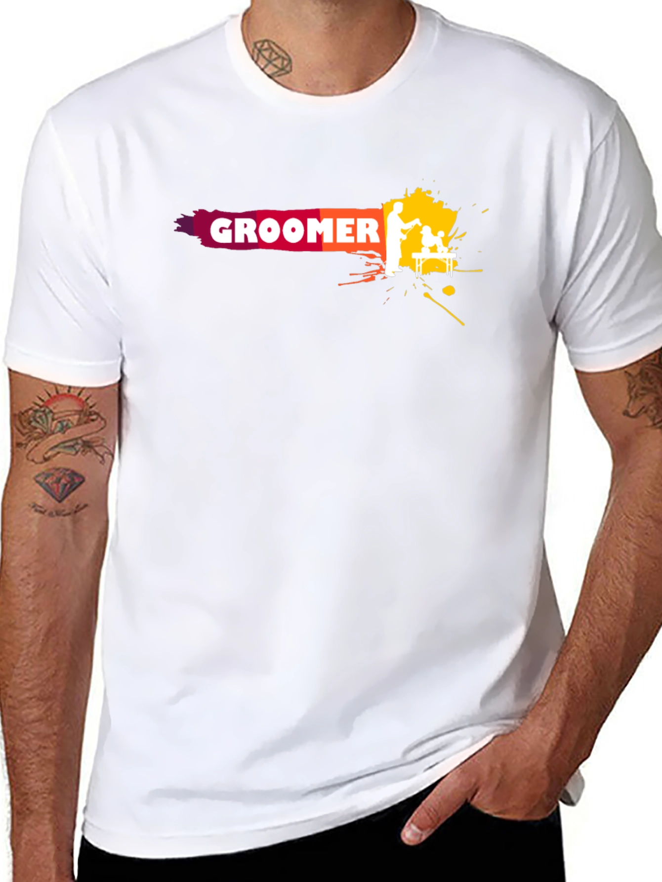 Groomer Graphic Tee - Unique Artistic Design