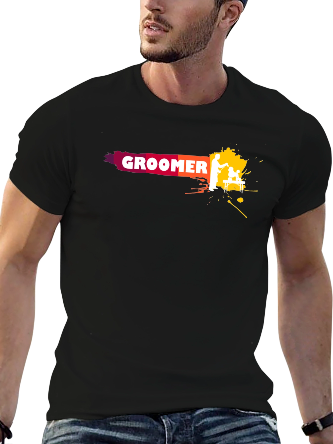 Groomer Graphic Tee - Unique Artistic Design