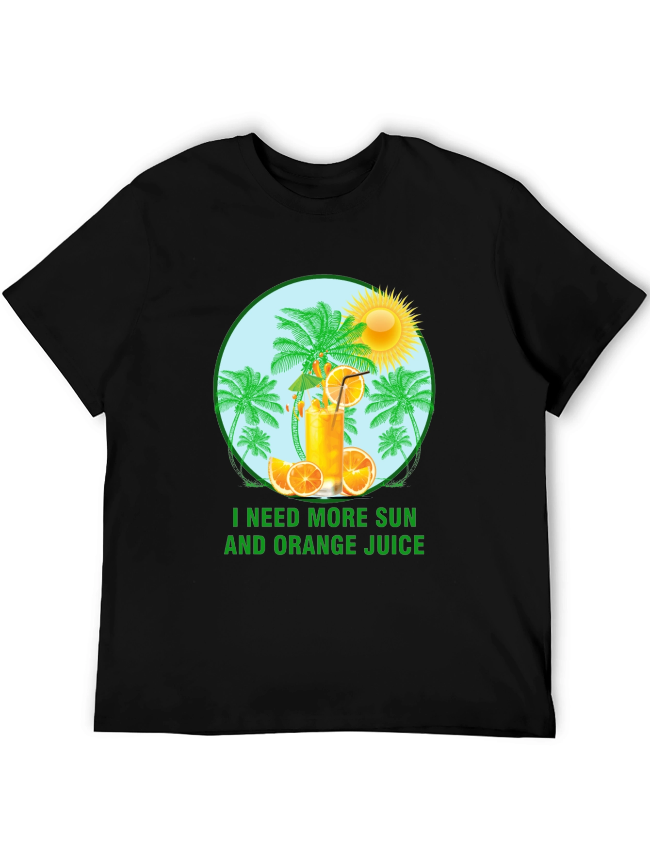 Tropical Orange Juice Graphic T-Shirt