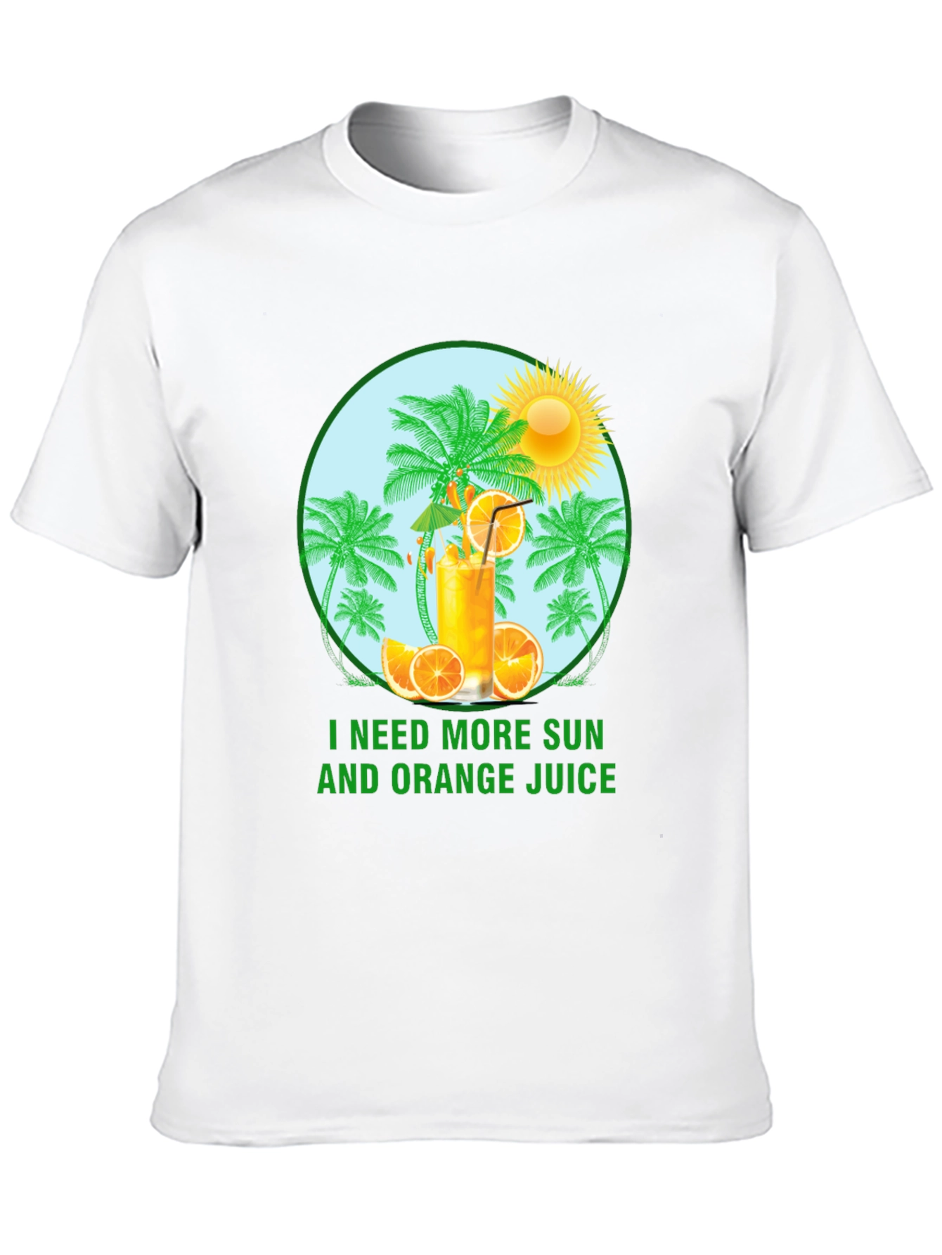 Tropical Orange Juice Graphic T-Shirt