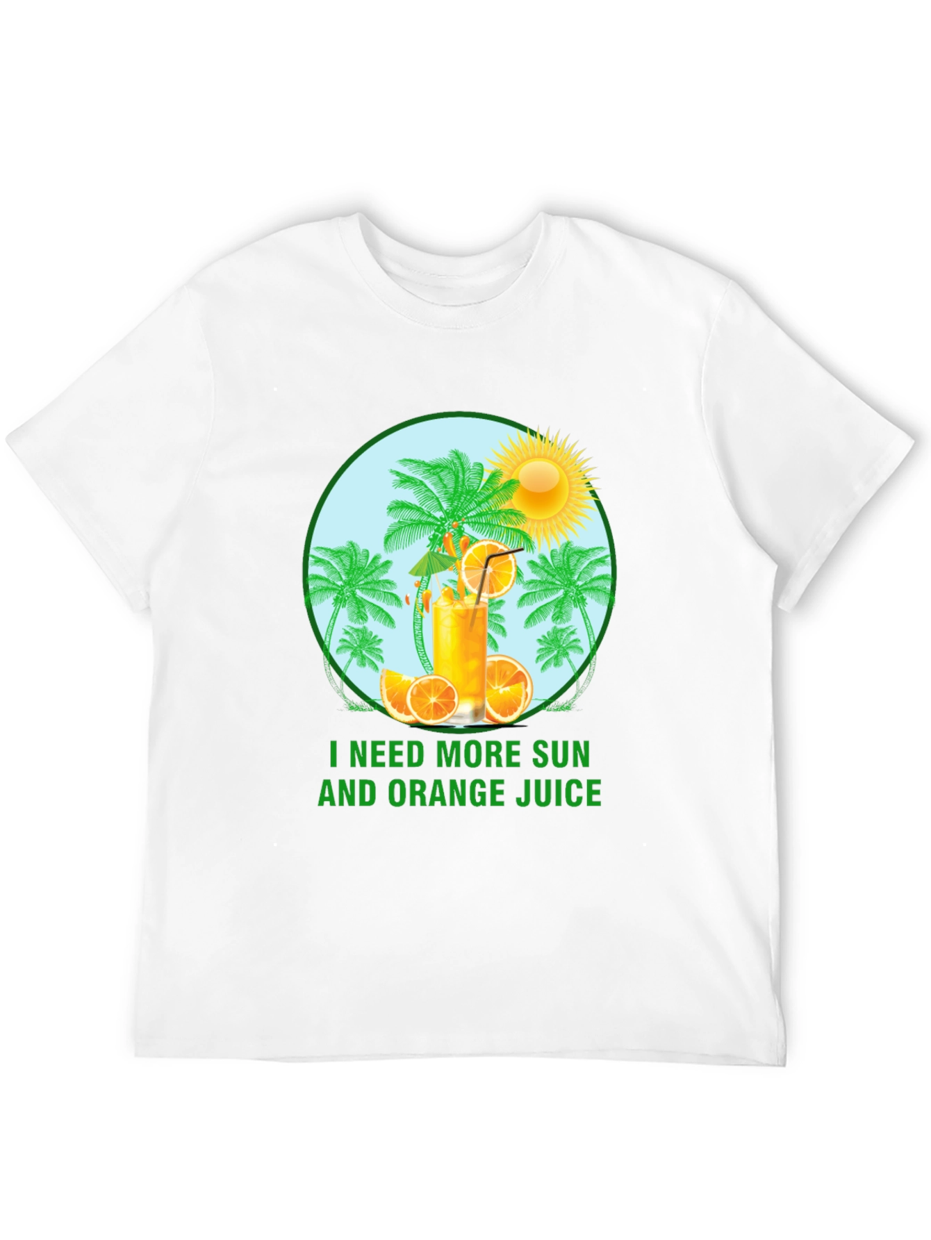 Tropical Orange Juice Graphic T-Shirt