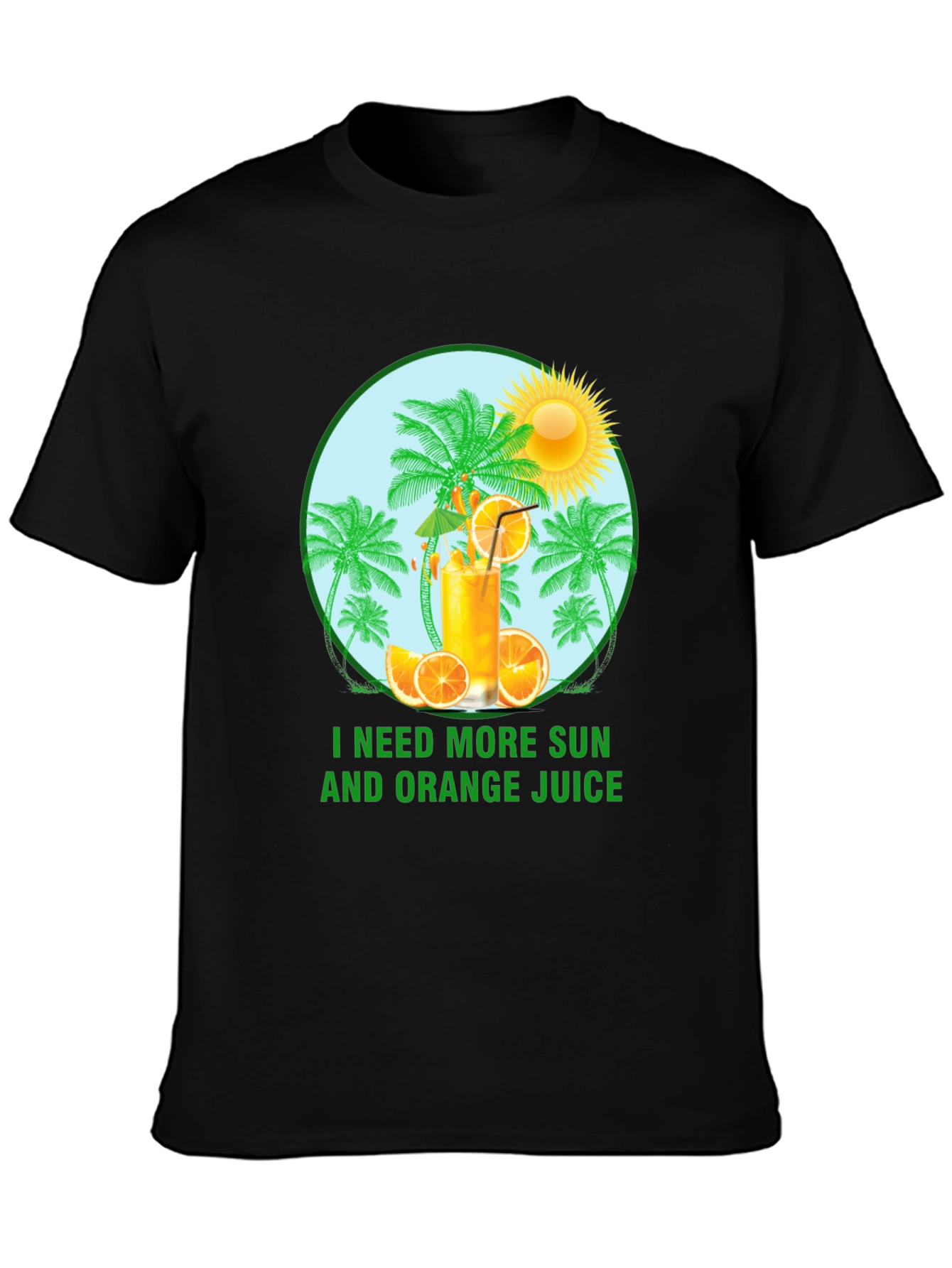 Tropical Orange Juice Graphic T-Shirt