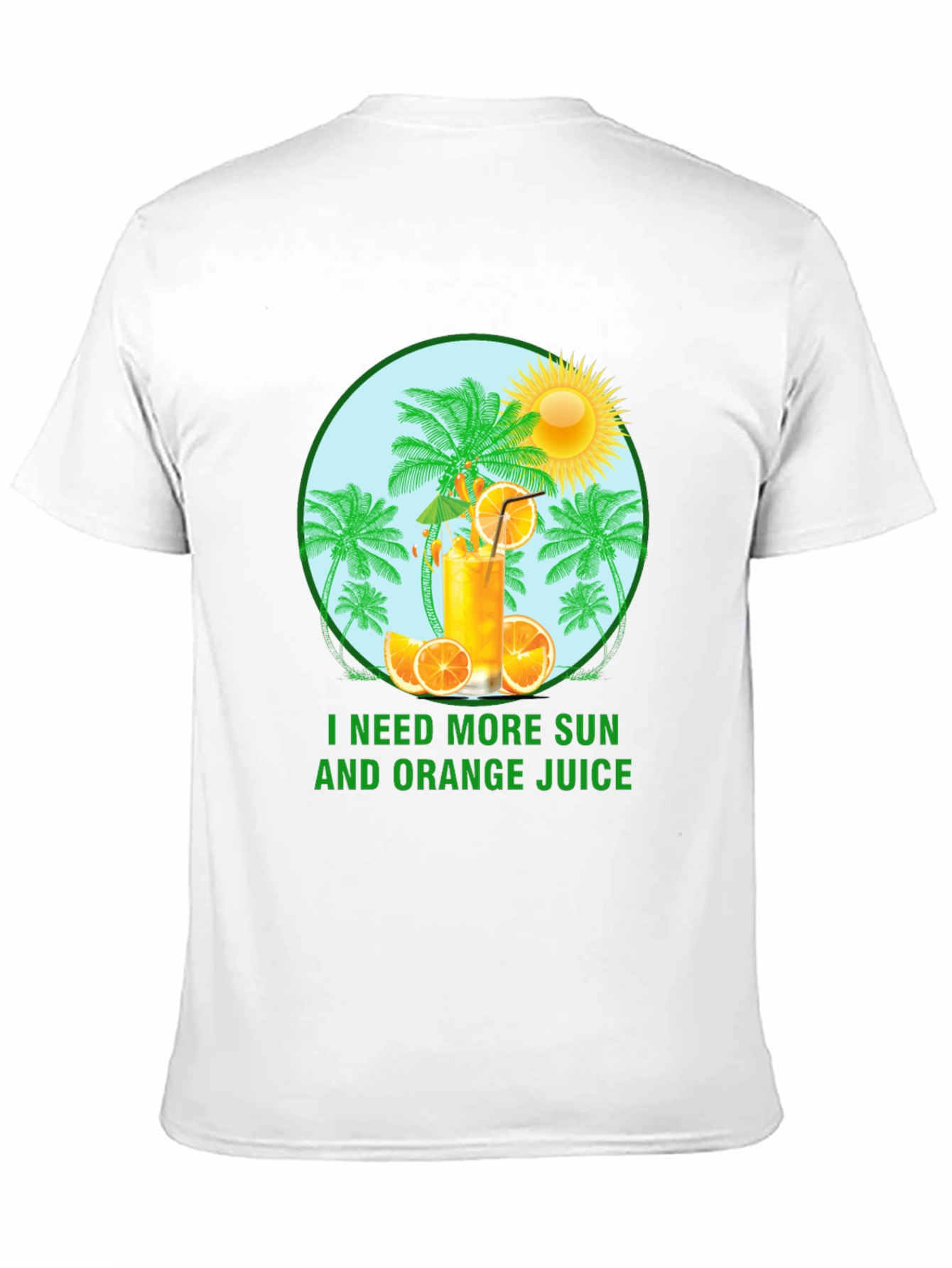Tropical Orange Juice Graphic T-Shirt