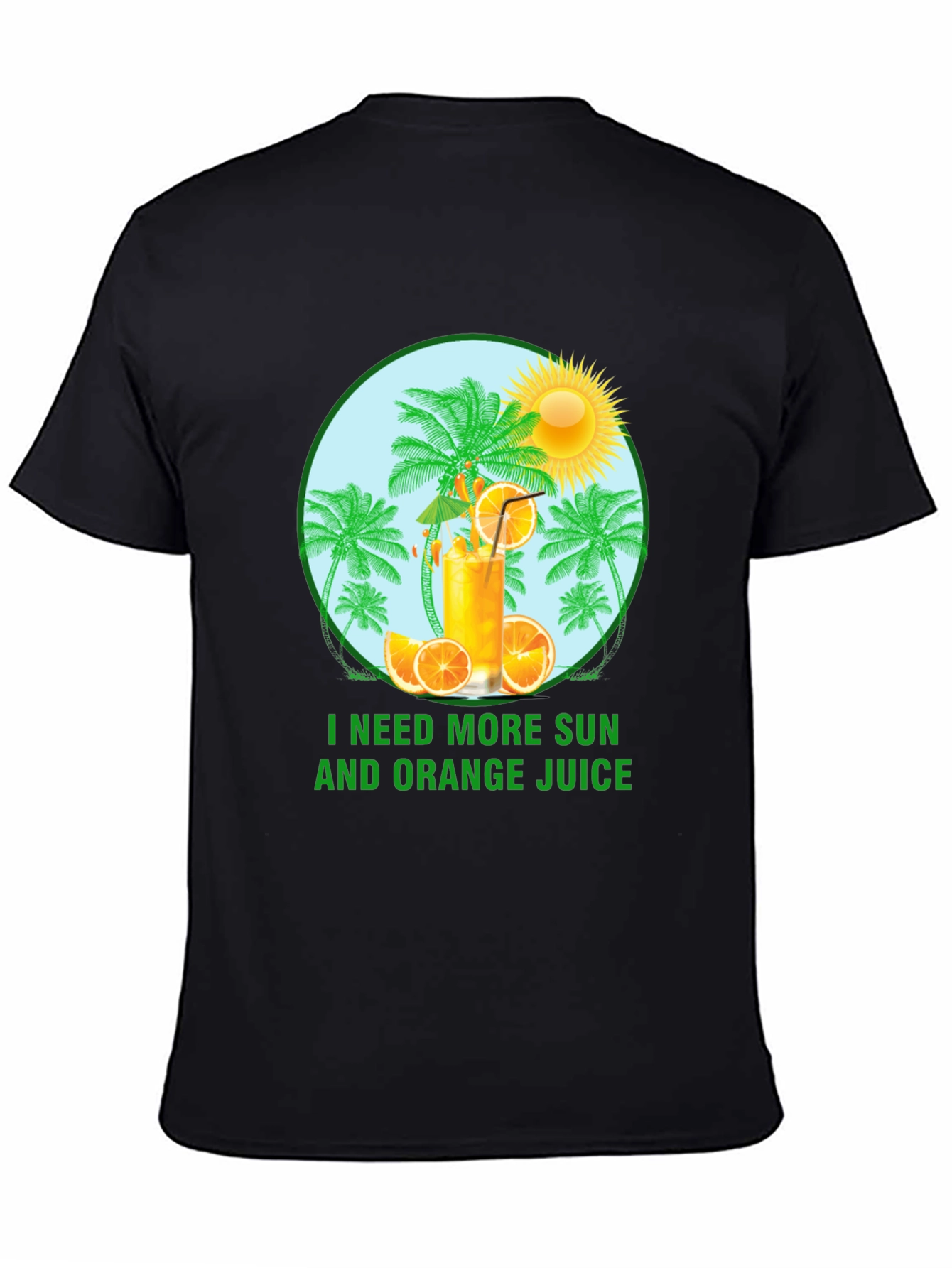 Tropical Orange Juice Graphic T-Shirt