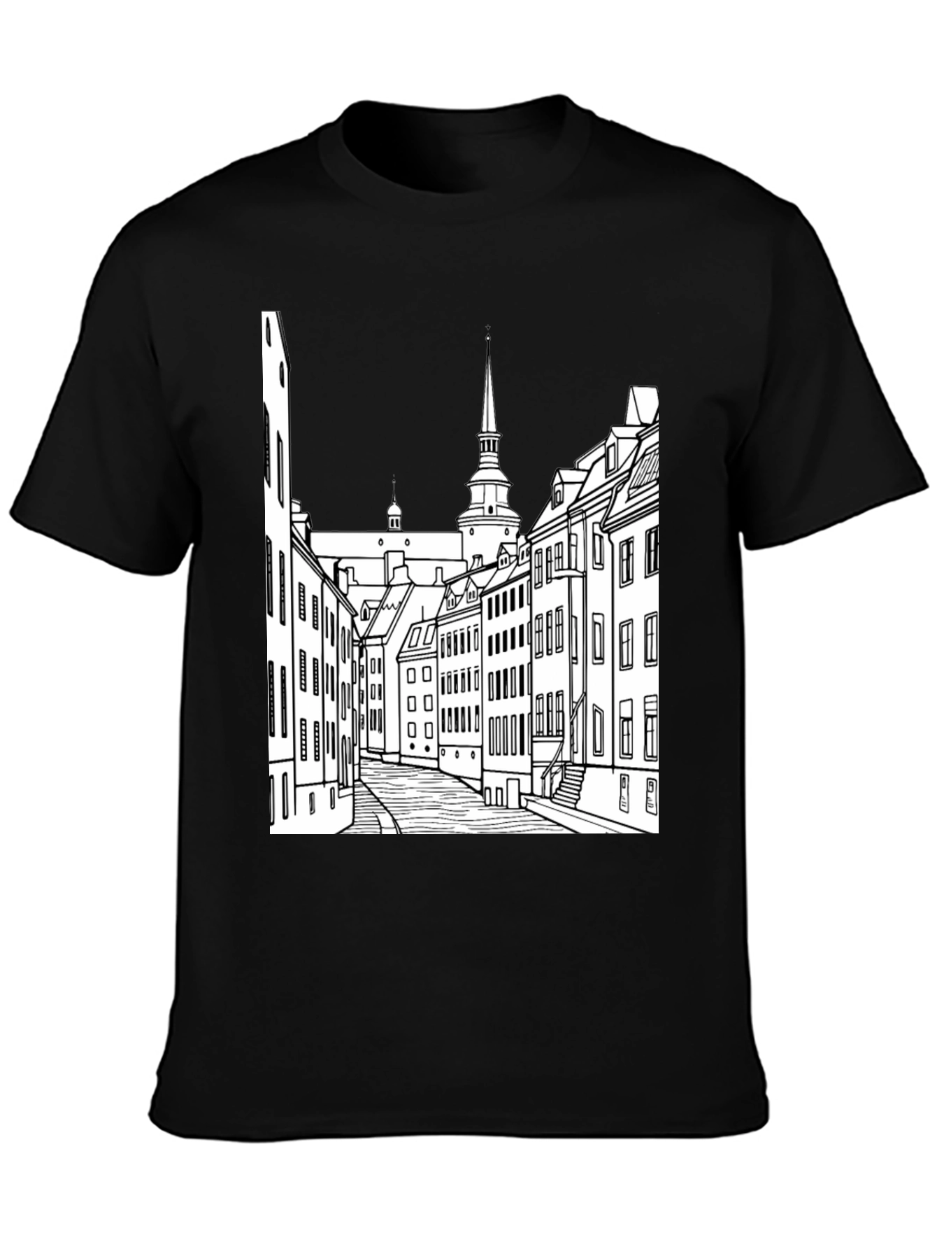 Urban Sketch Black Tee