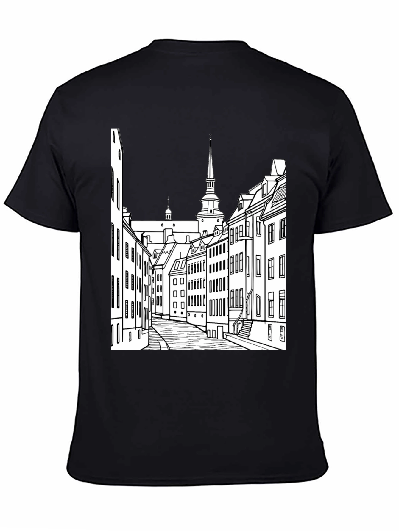 Urban Sketch Black Tee