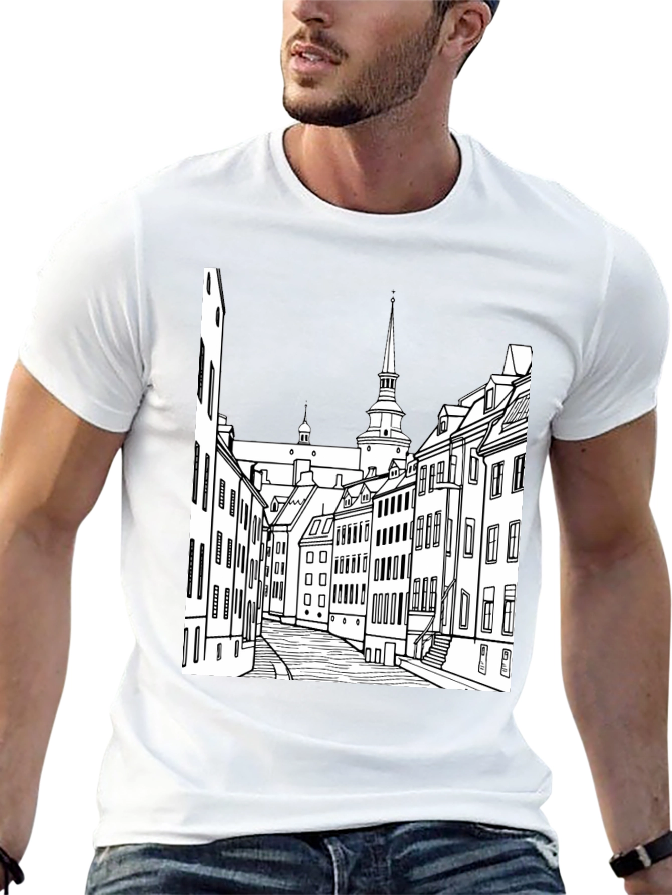 Urban Sketch Black Tee
