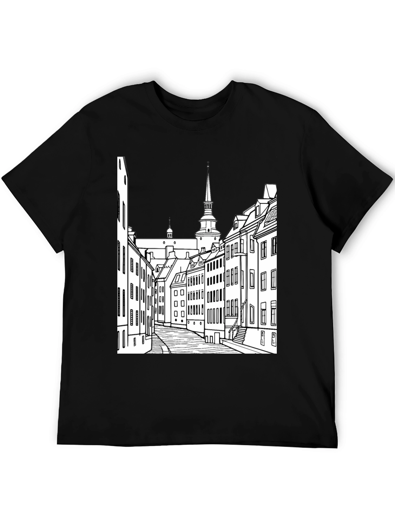 Urban Sketch Black Tee