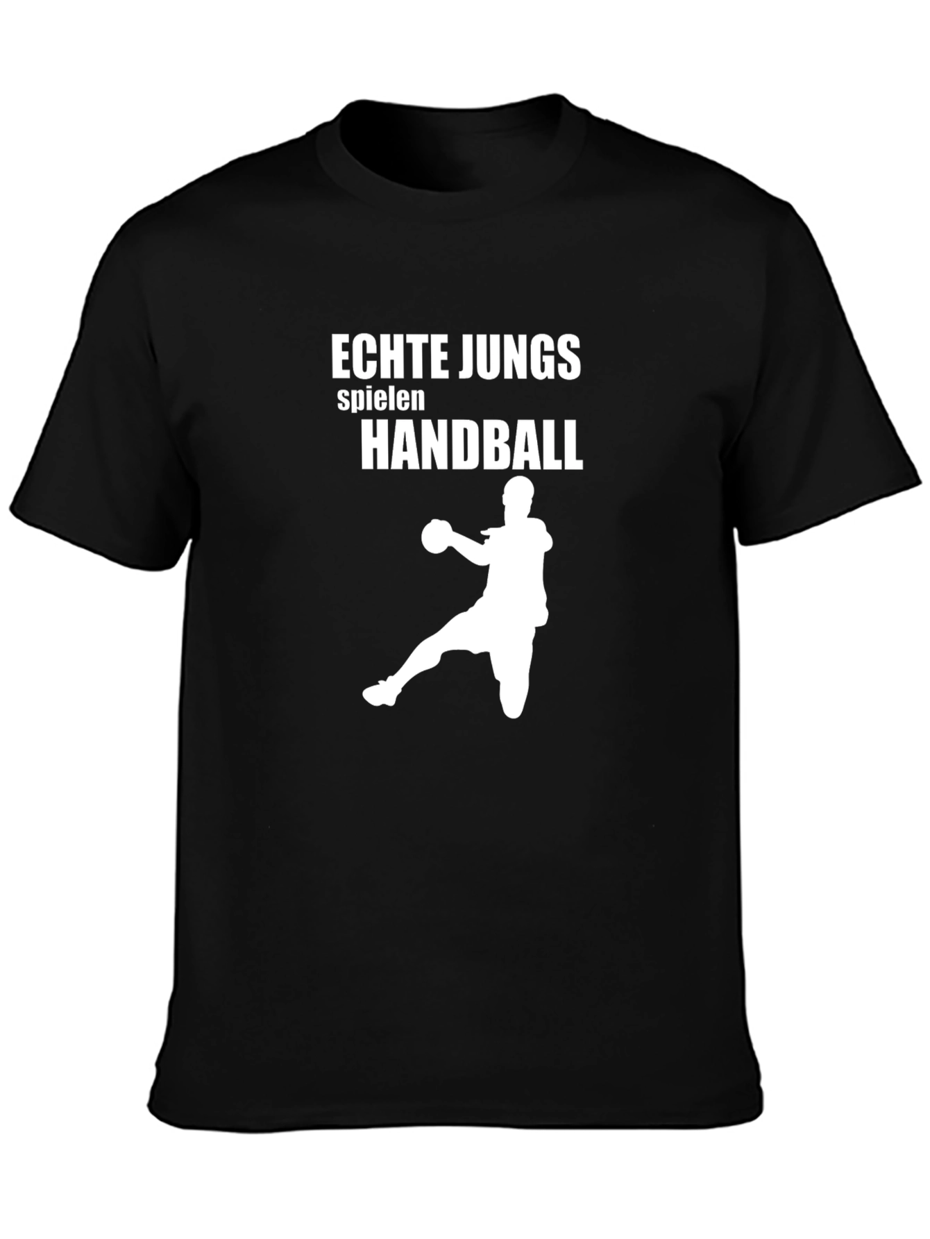 Echte Jungs Handball T-Shirt - Black Graphic Tee