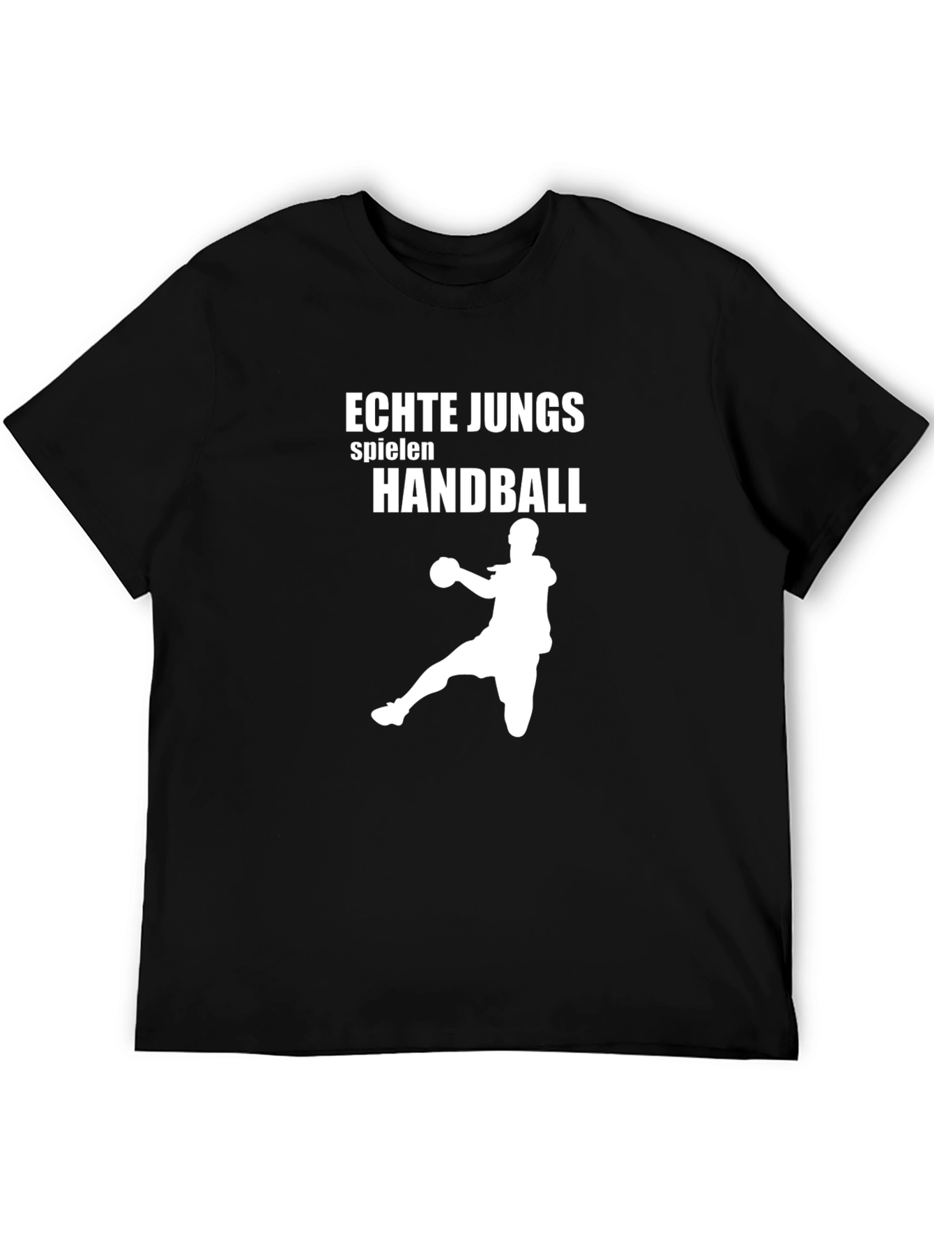 Echte Jungs Handball T-Shirt - Black Graphic Tee