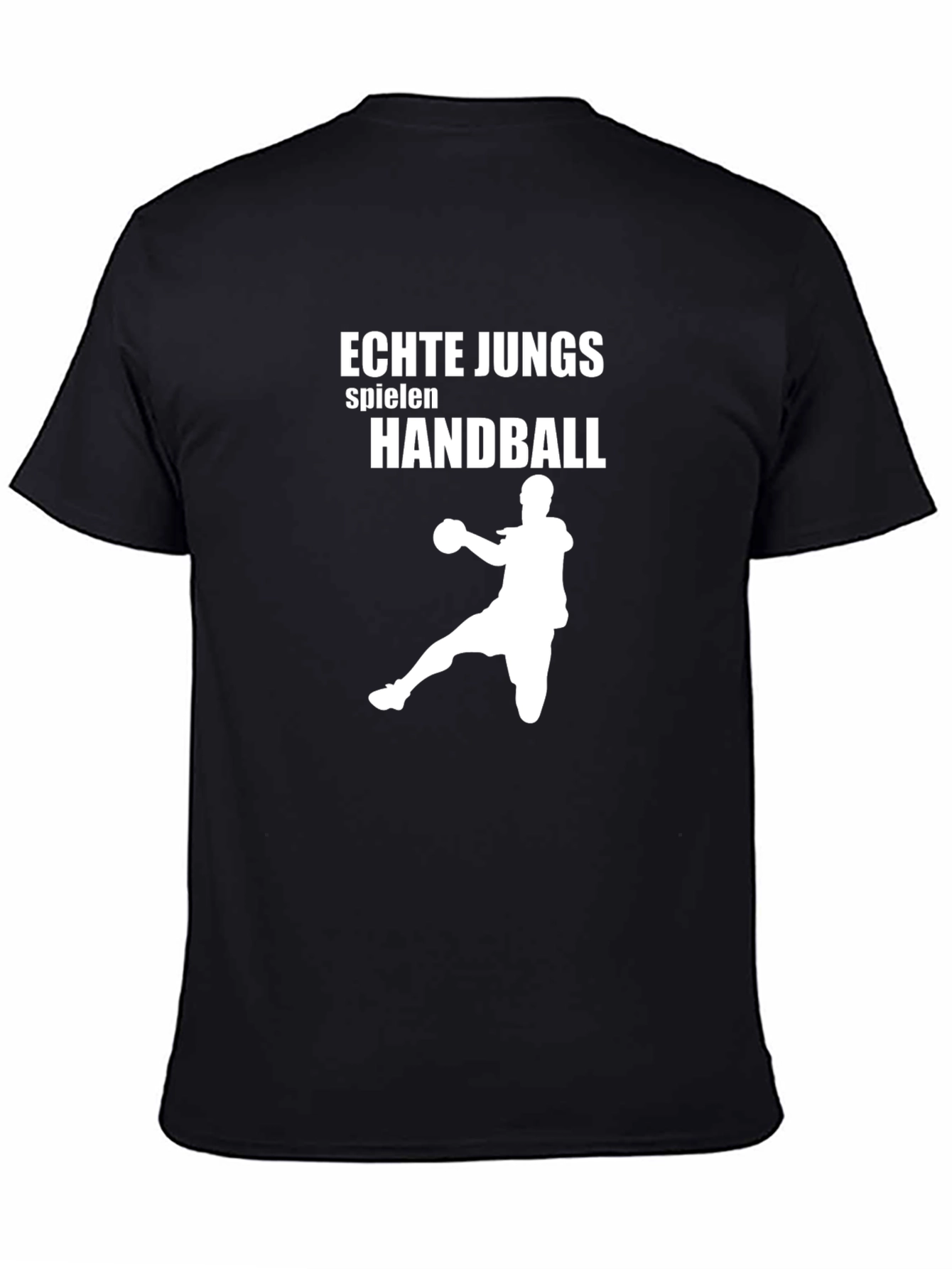 Echte Jungs Handball T-Shirt - Black Graphic Tee
