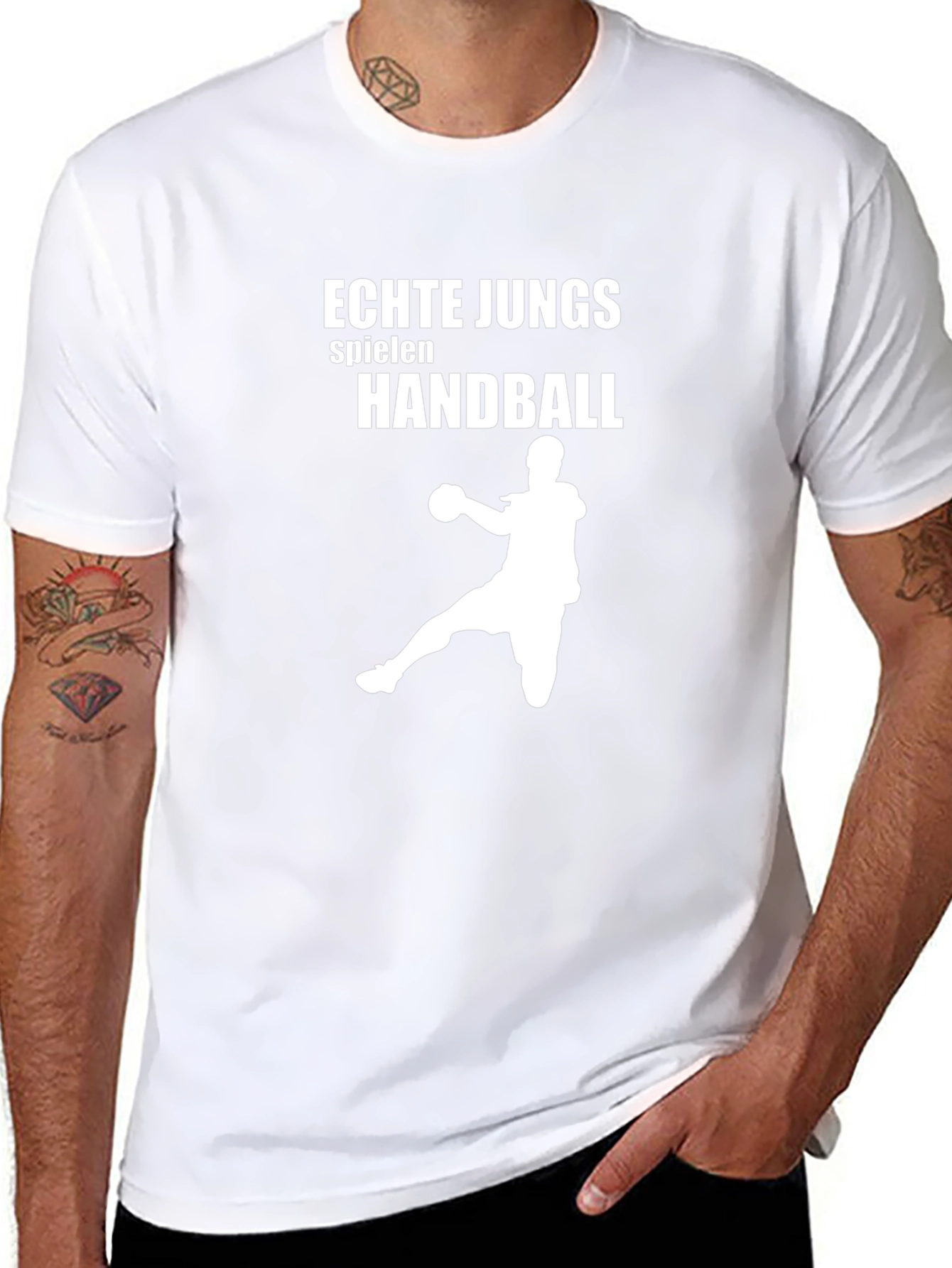 Echte Jungs Handball T-Shirt - Black Graphic Tee