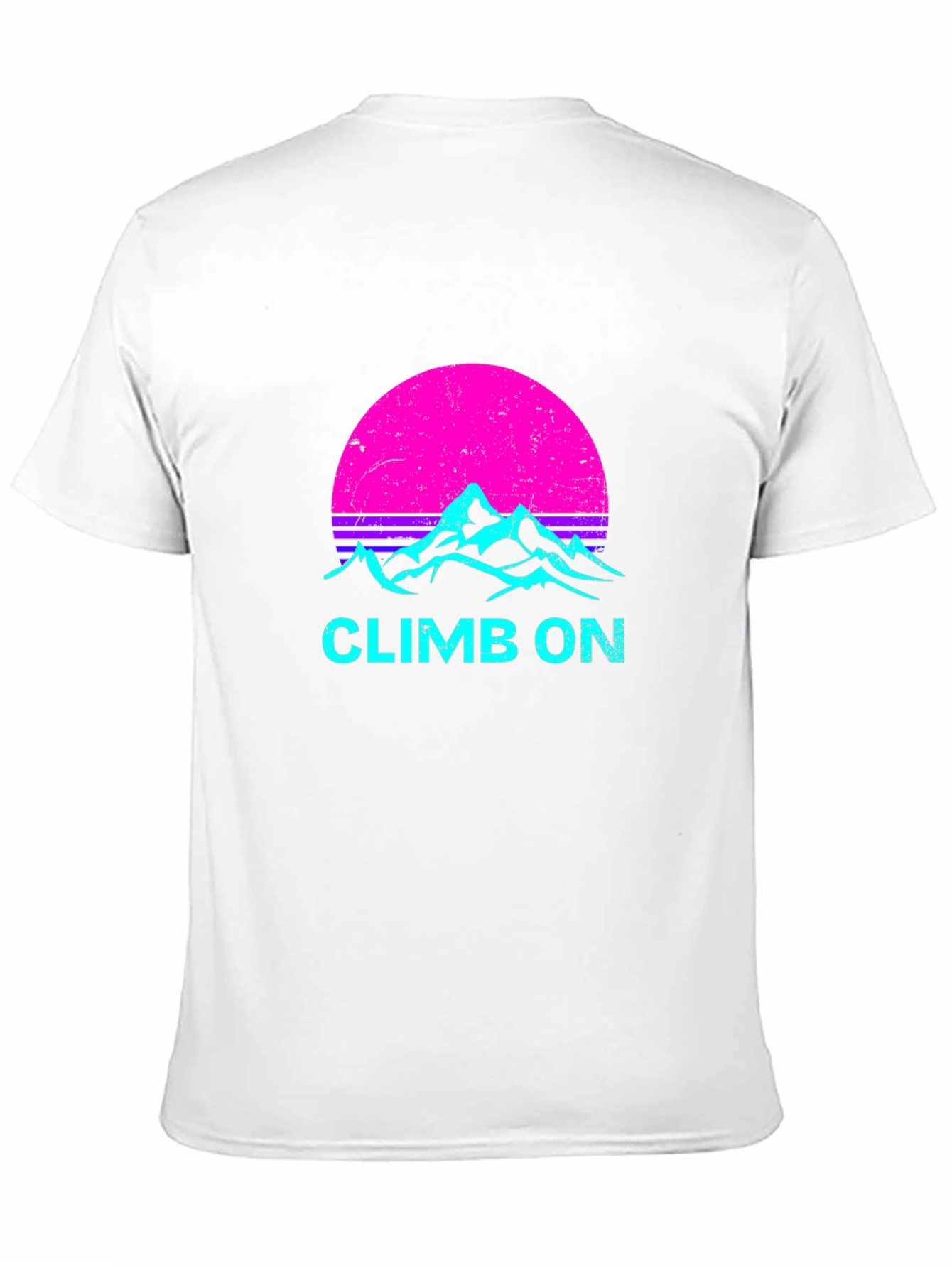 Climb On T-Shirt Retro Mountain Design