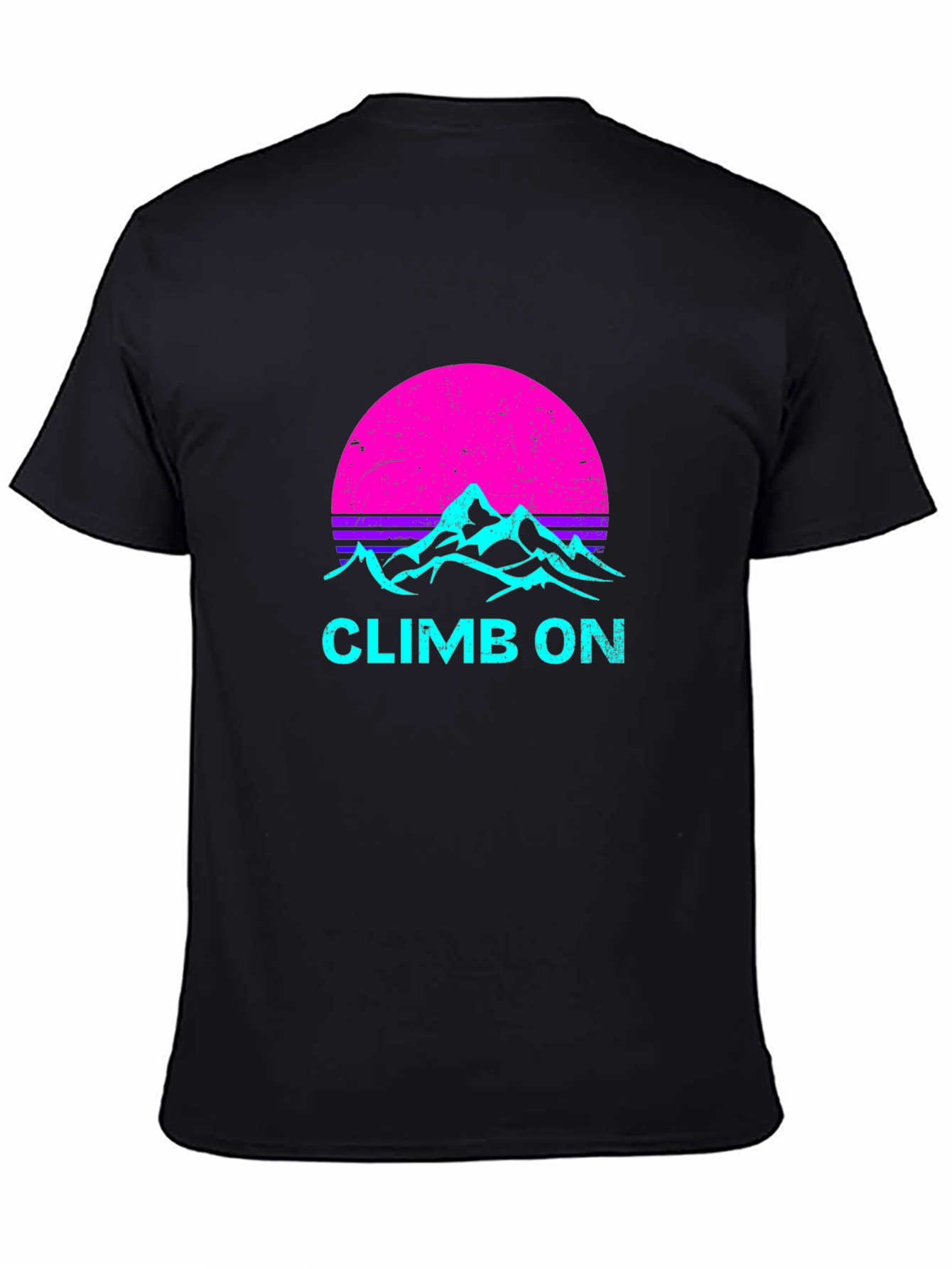 Climb On T-Shirt Retro Mountain Design