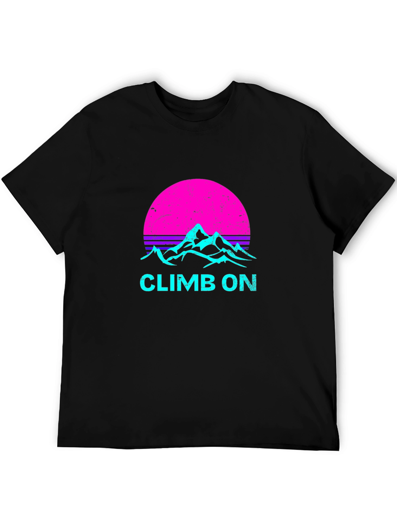 Climb On T-Shirt Retro Mountain Design