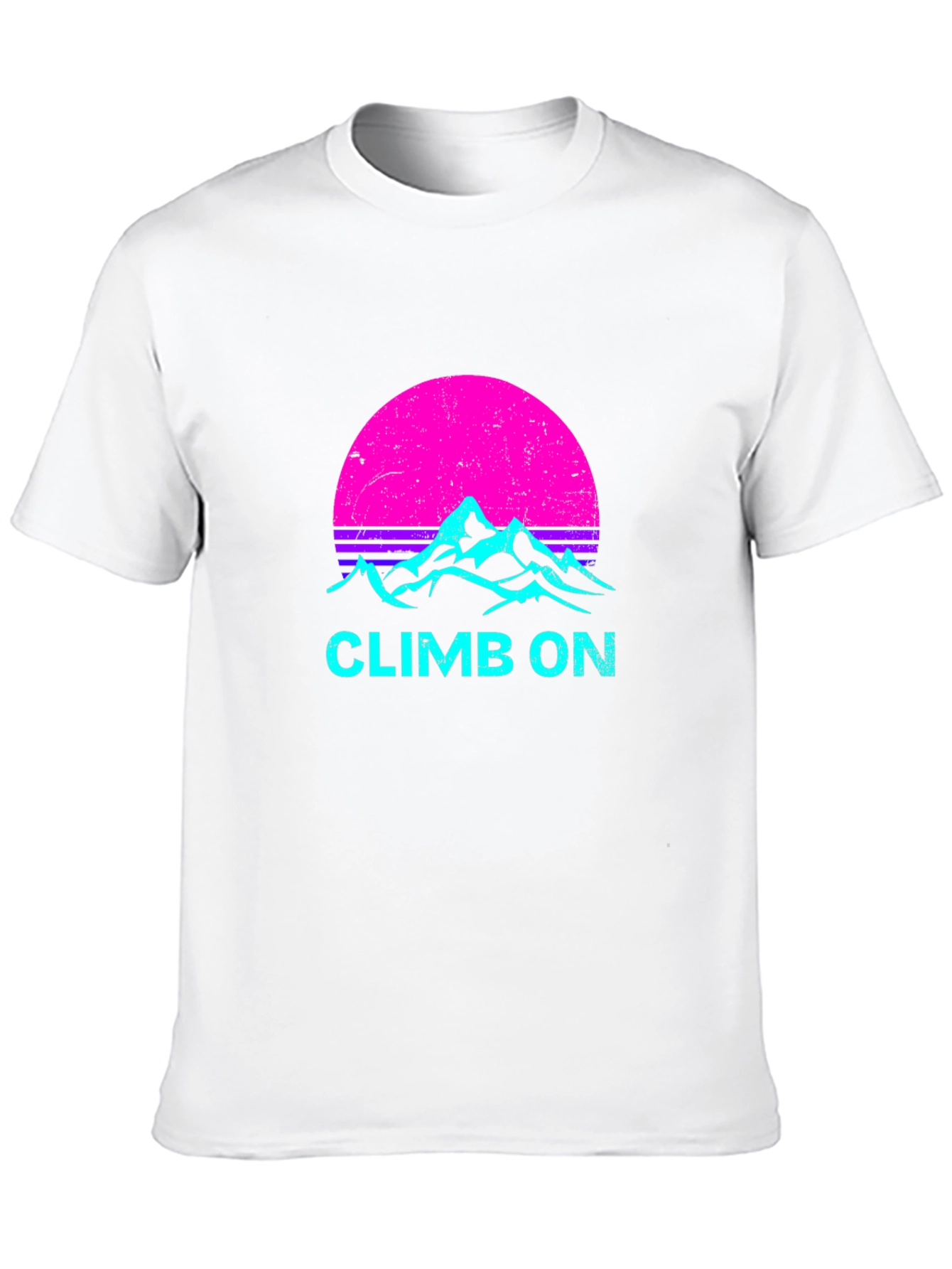 Climb On T-Shirt Retro Mountain Design