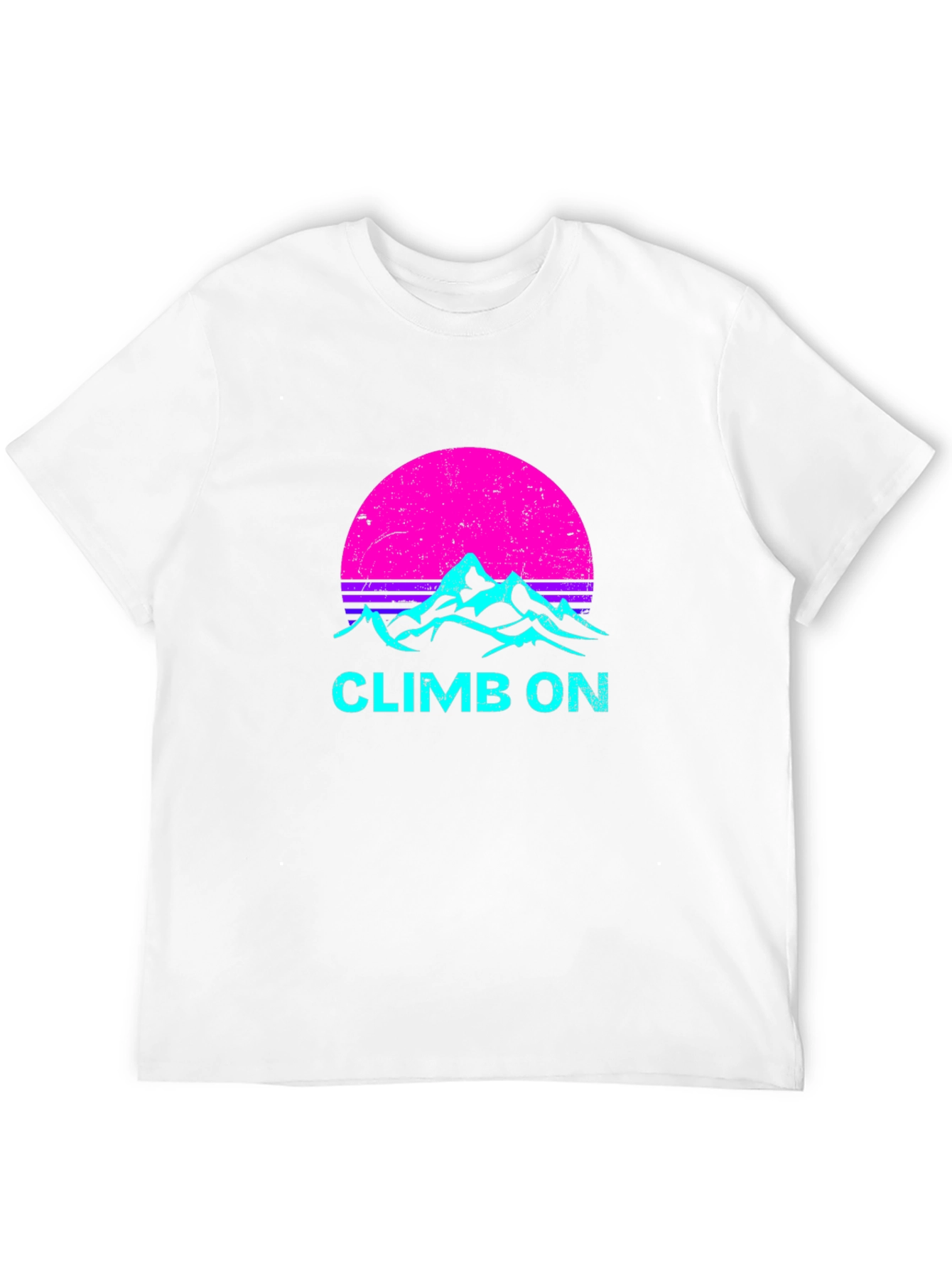 Climb On T-Shirt Retro Mountain Design